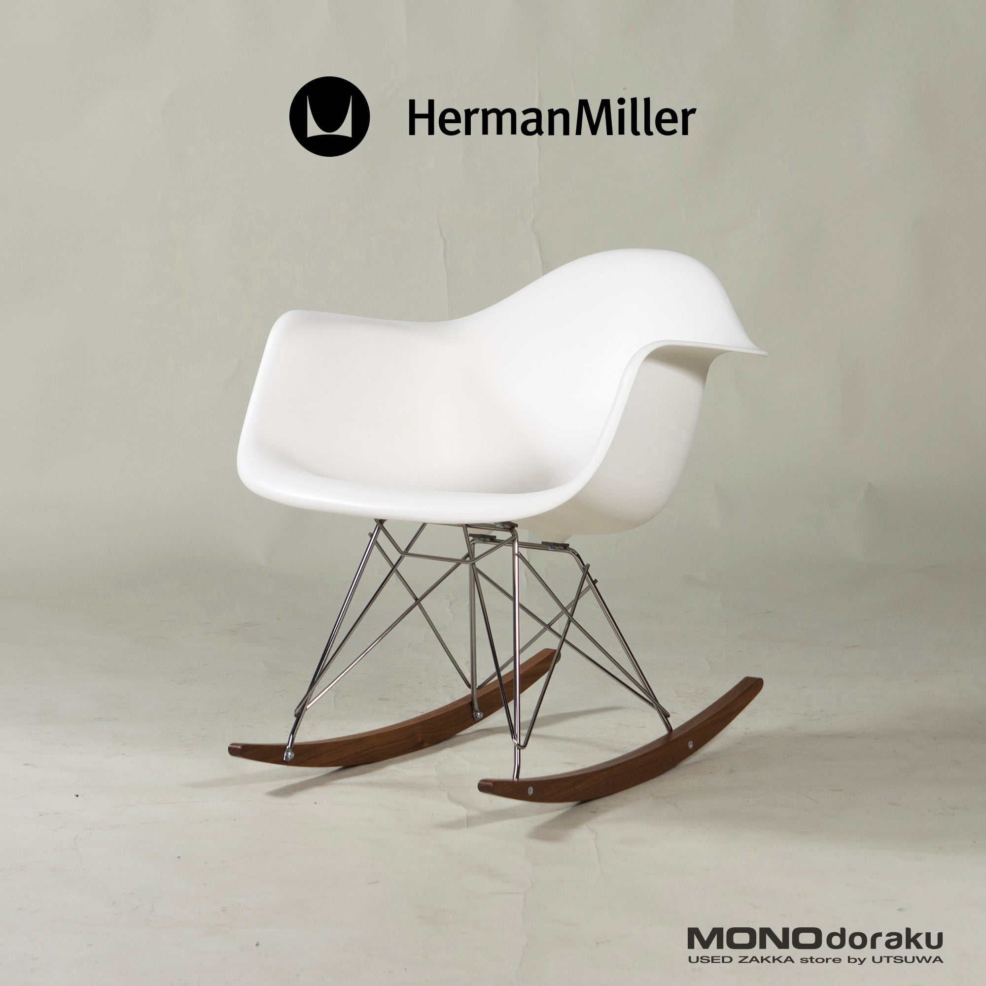 ◆Genuine product◆Herman Miller/Herman Miller Eames Arm Shell Chair, Rocker Base, Walnut, Mid-Century