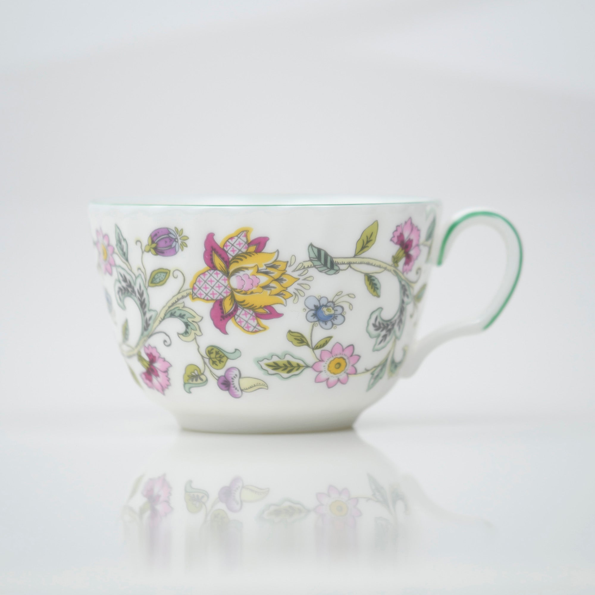 Minton Haddon Hall Green Cup & Saucer, Good Condition (6)