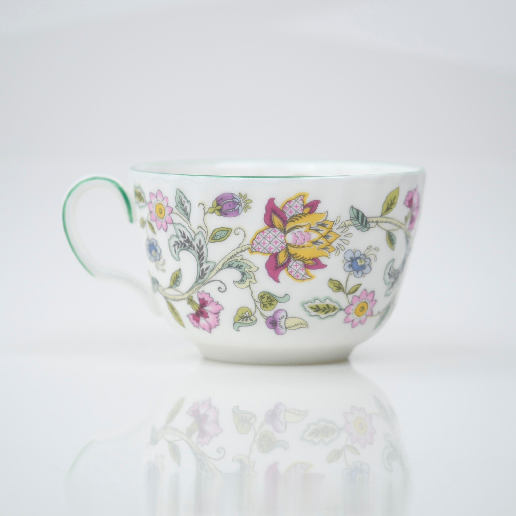 Minton Haddon Hall Green Cup & Saucer, Good Condition (6)