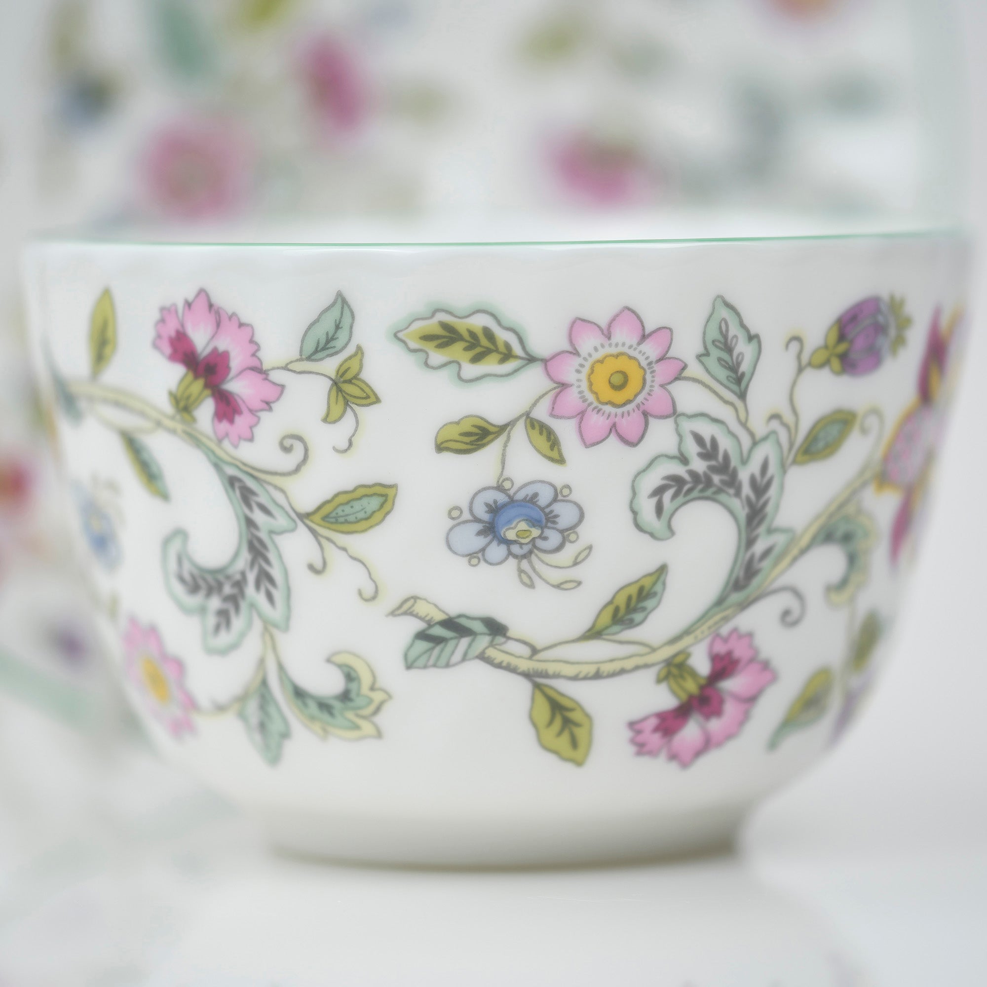 Minton Haddon Hall Green Cup & Saucer, Good Condition (6)