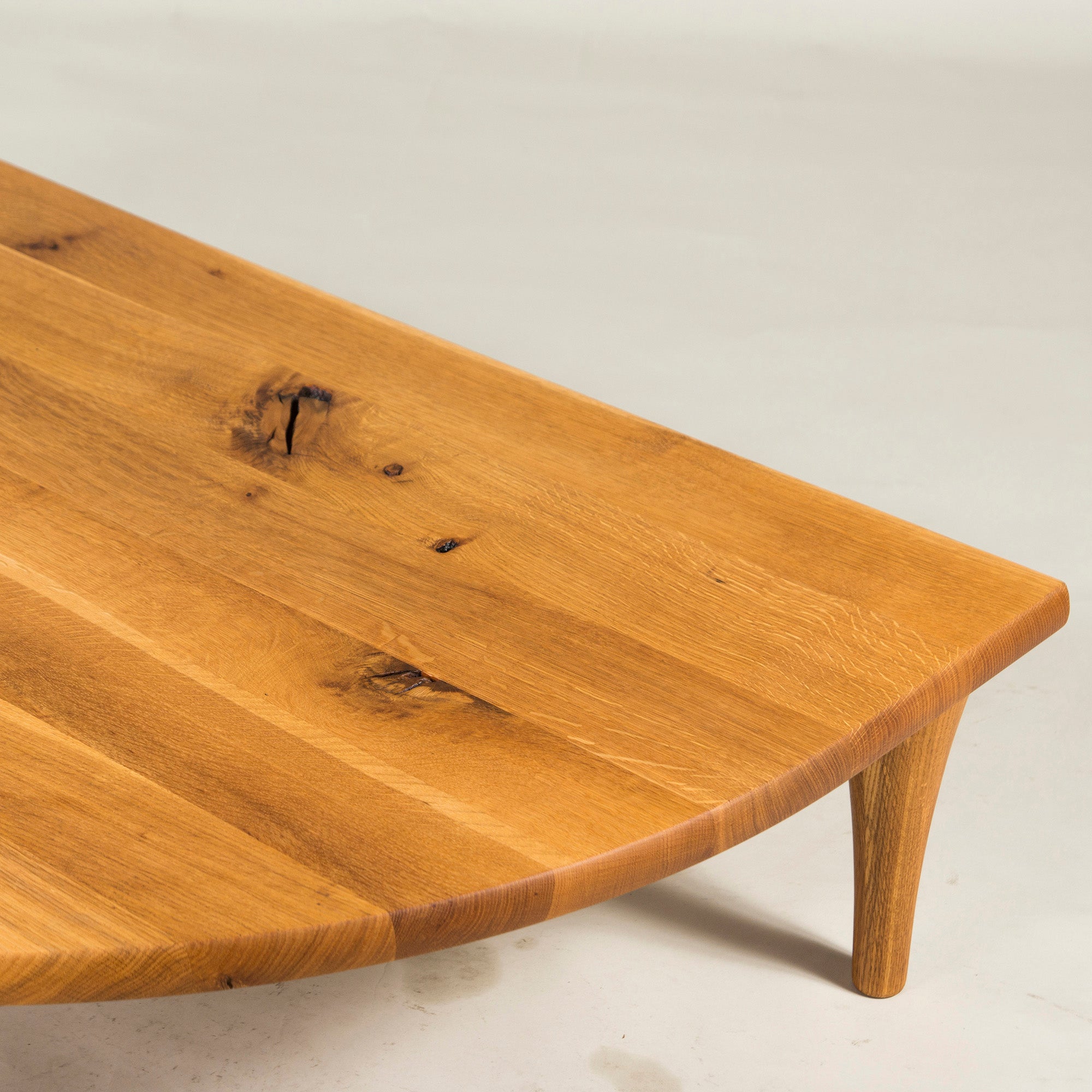 ◆Fully maintained◆Beautiful product◆Hida Sangyo Mori no Kotoba Semicircular Living Table W150 Solid Oak Woodpecker Toshimitsu Sasaki Japanese Modern