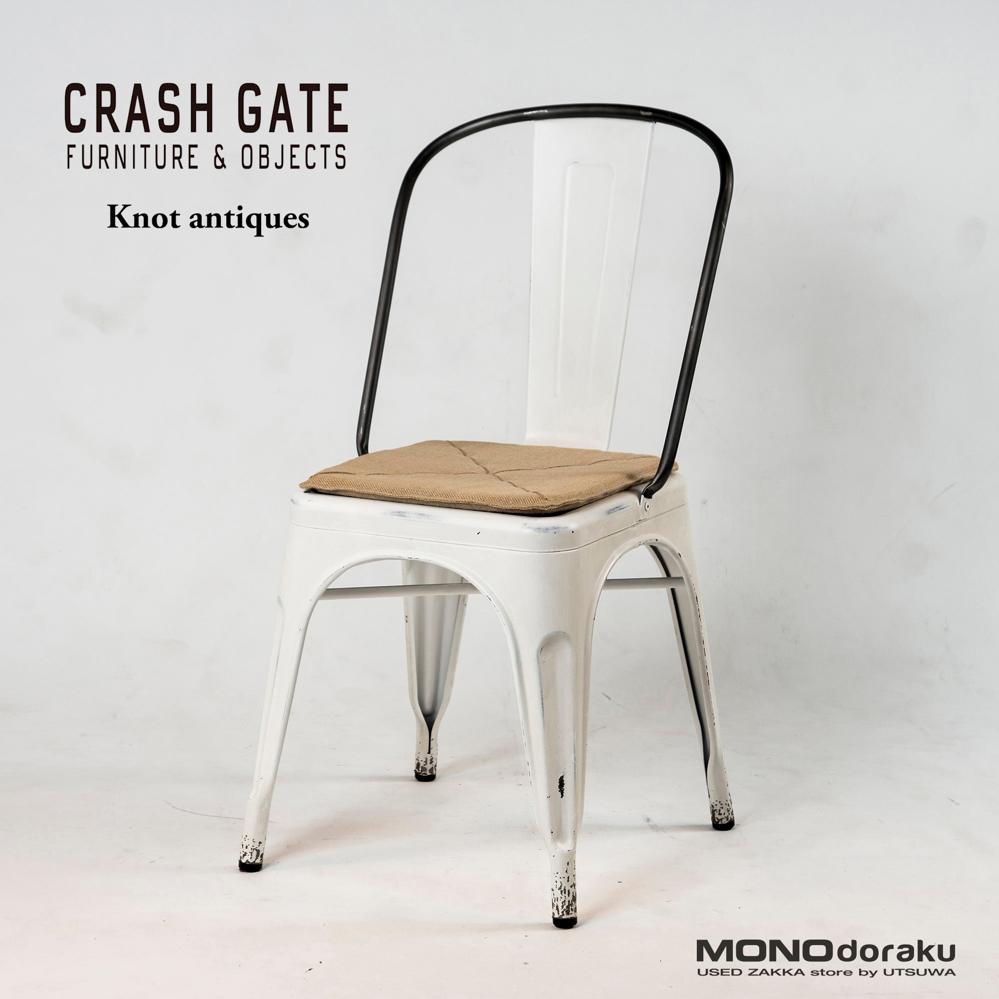 ◆Discontinued◆Knot antiques/Knot Antiques BRICK CHAIR/Brick Chair White Industrial Vintage