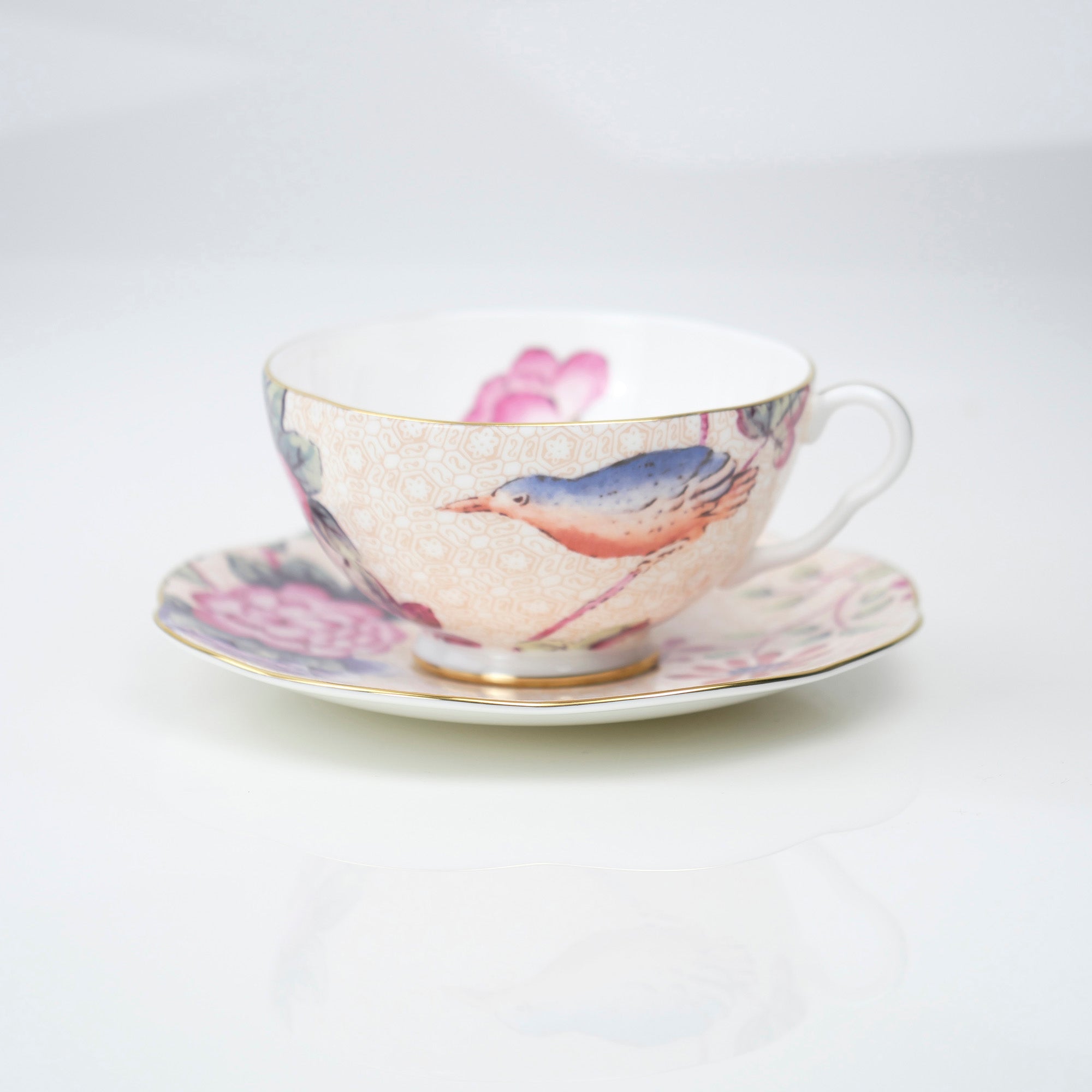 ウェッジウッド ハーレクインコレクション カッコー カップ&ソーサー ピーチ (1)