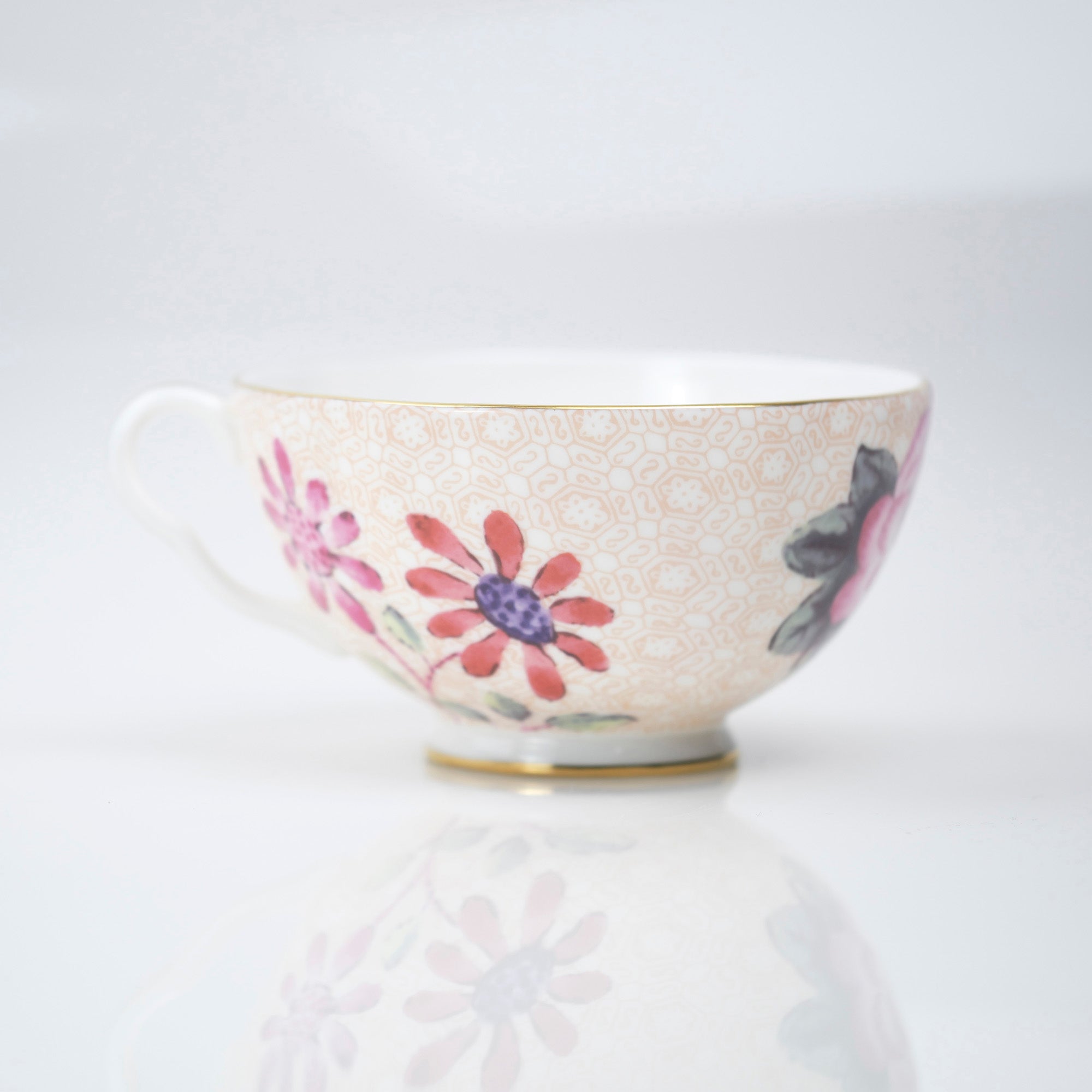 ウェッジウッド ハーレクインコレクション カッコー カップ&ソーサー ピーチ (1)