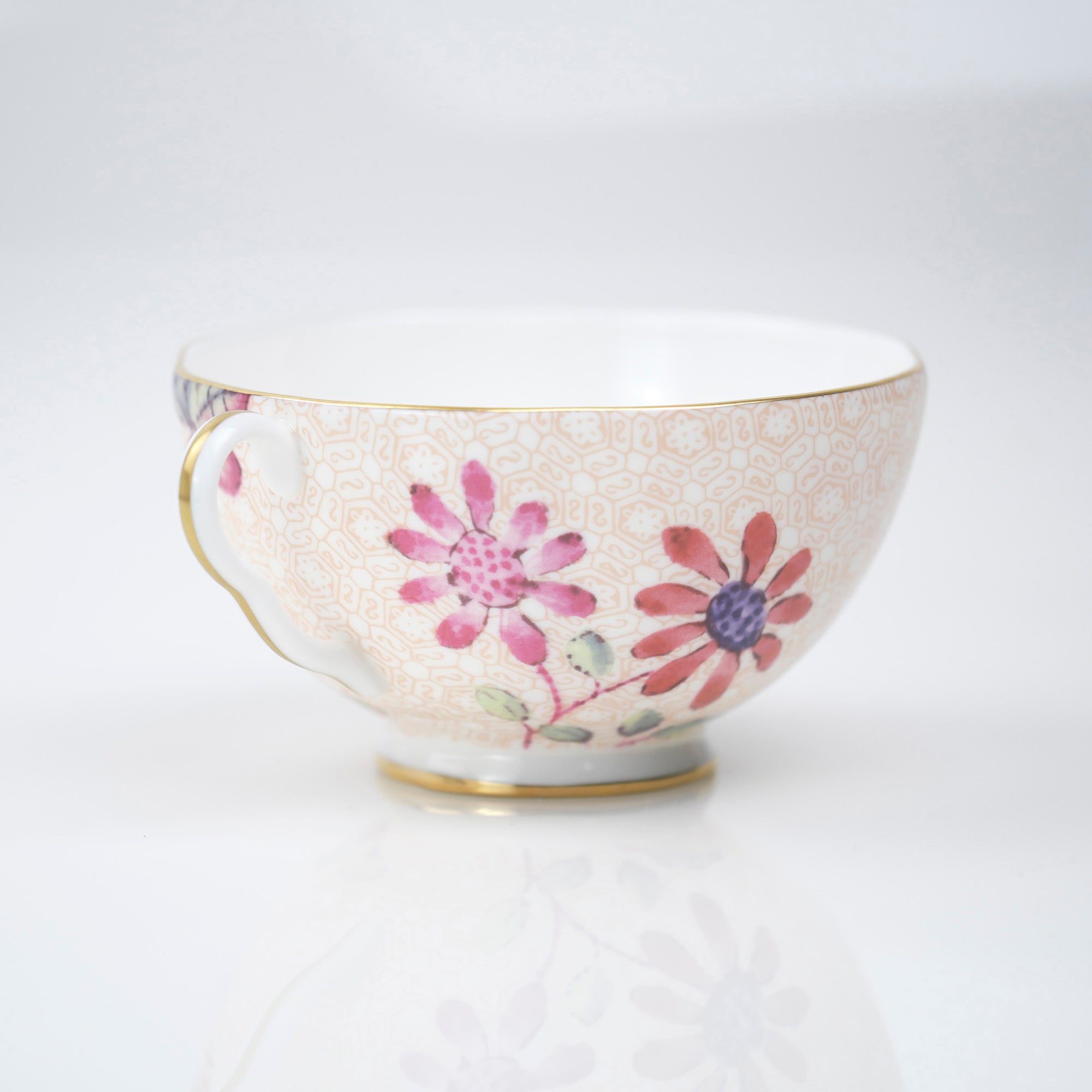 ウェッジウッド ハーレクインコレクション カッコー カップ&ソーサー ピーチ (1)