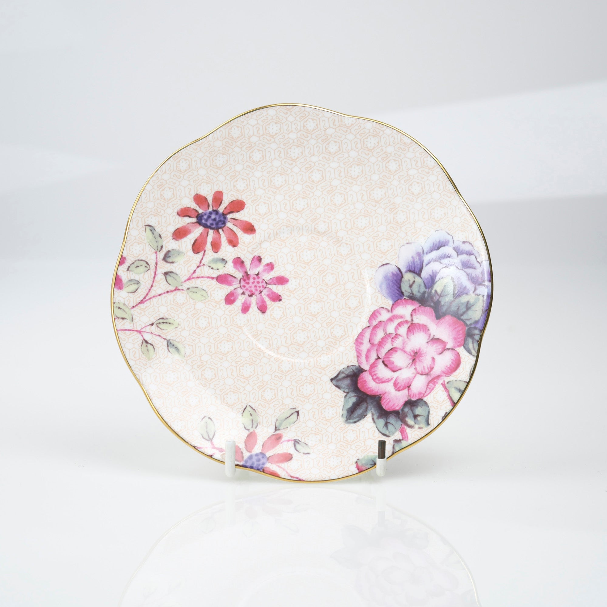 ウェッジウッド ハーレクインコレクション カッコー カップ&ソーサー ピーチ (1)