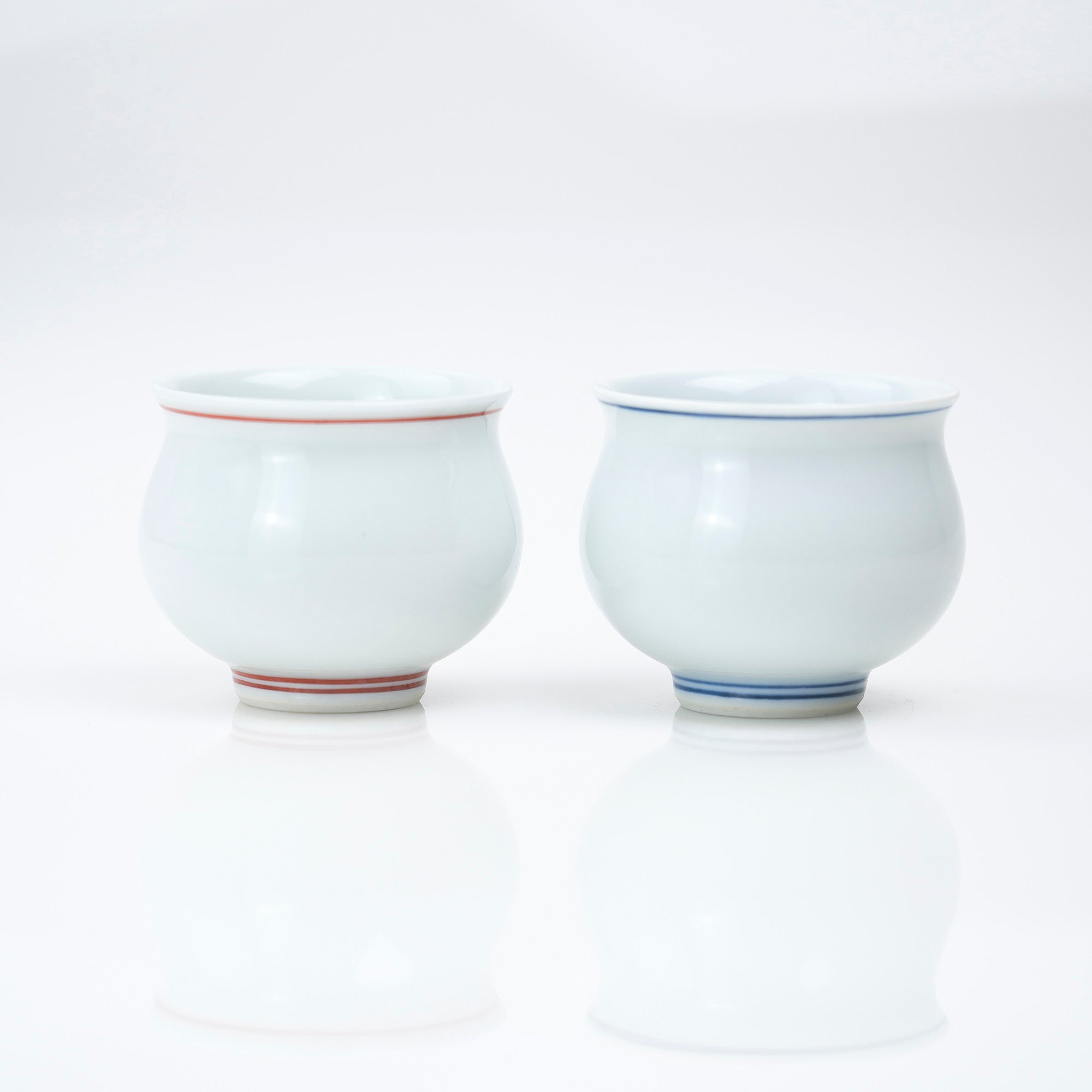 Gen'emon Kiln, Dark Blue and Red Zodiac, Sheep, Sake Cup, Arita Ware, Wooden Box, Lucky Charm