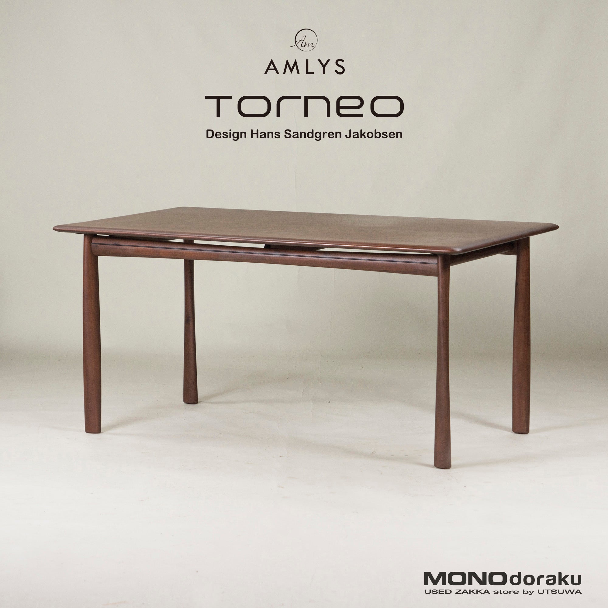 Asahi Wood Processing AMLYS/Amlys Torneo/Torneo Dining Table w150 Acacia Wood Hans S. Jacobsen Dining Nordic Modern