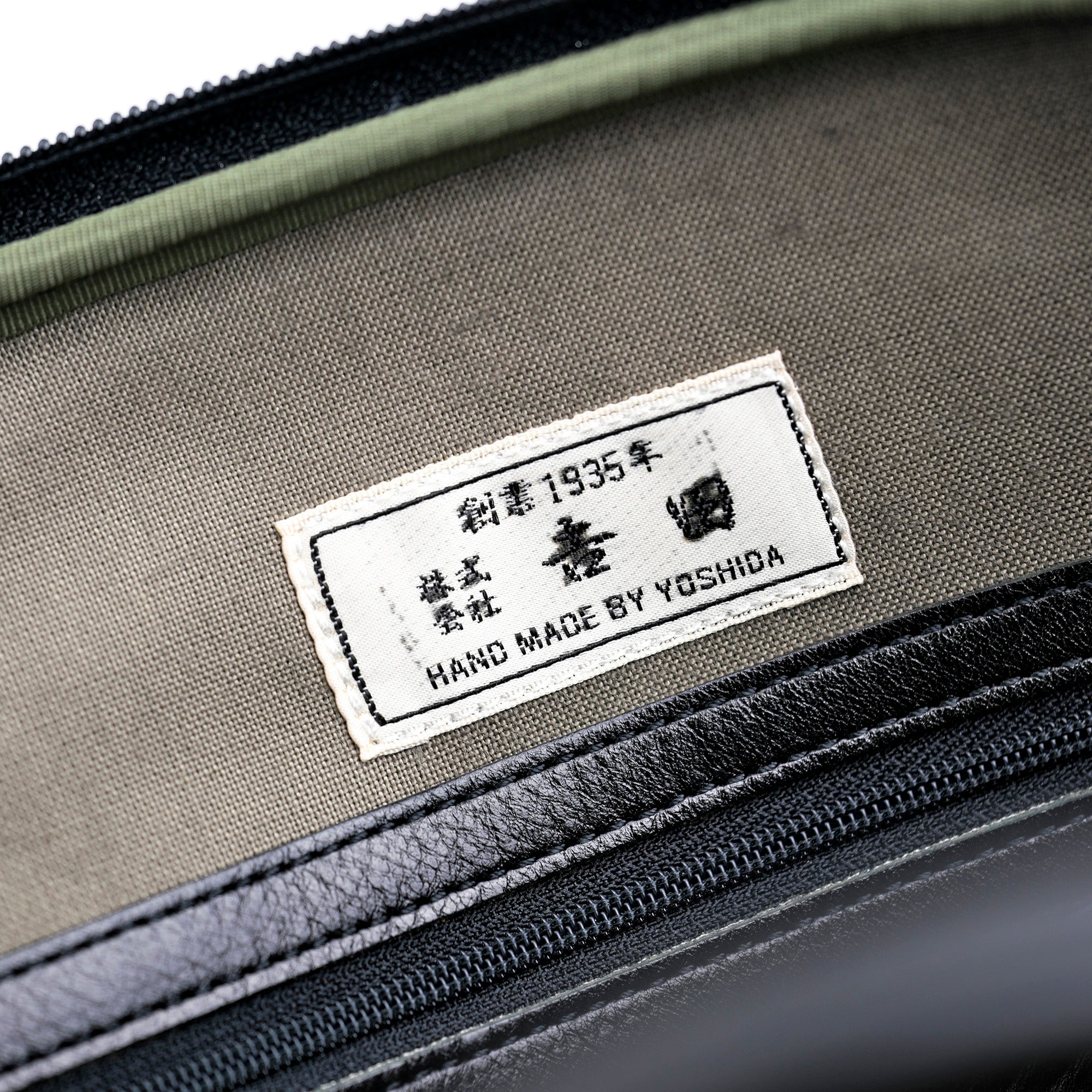 Yoshida Bag Briefcase Business Bag Leather 2WAY Type with Lock Black Excellent Condition