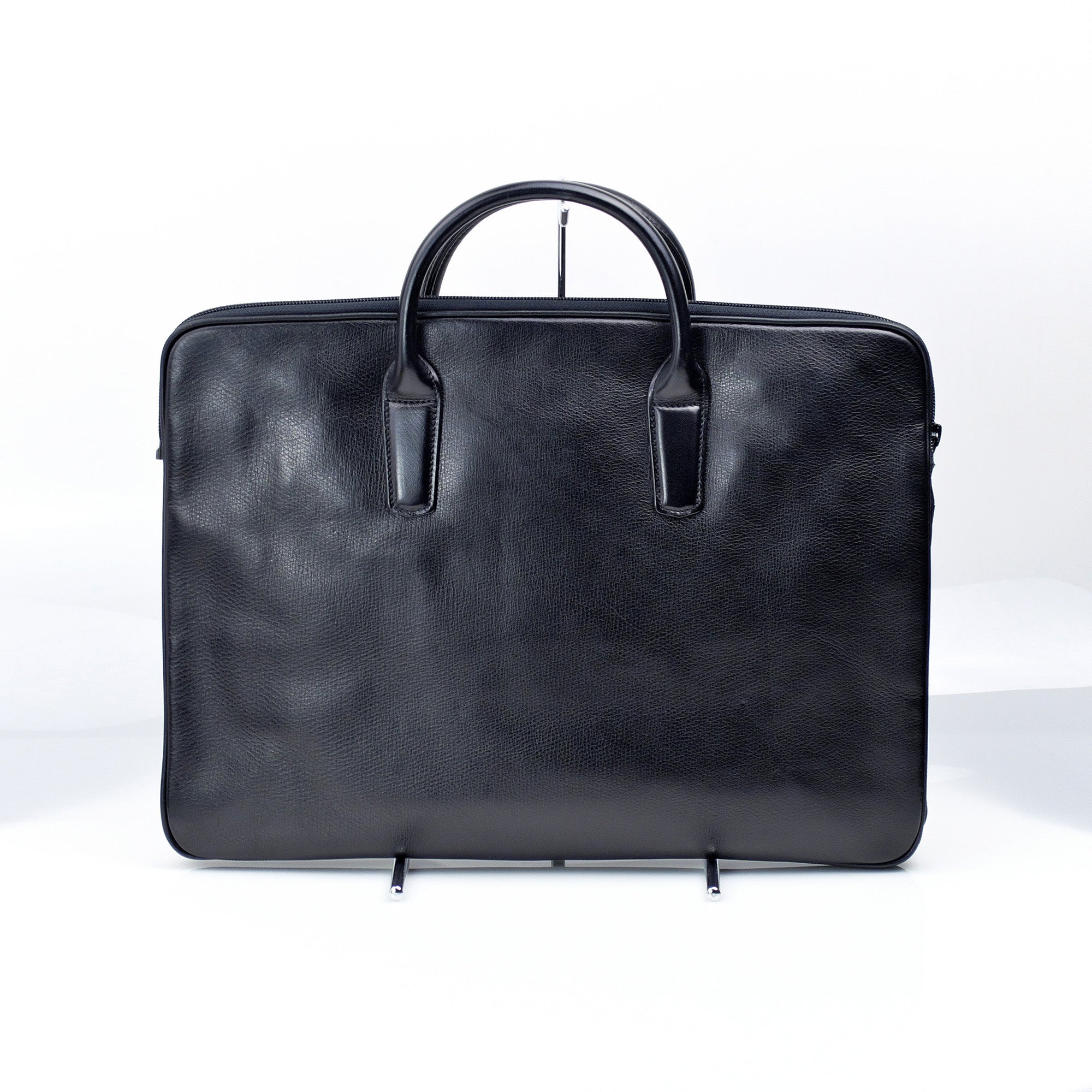 Yoshida Bag Briefcase Business Bag Leather 2WAY Type with Lock Black Excellent Condition