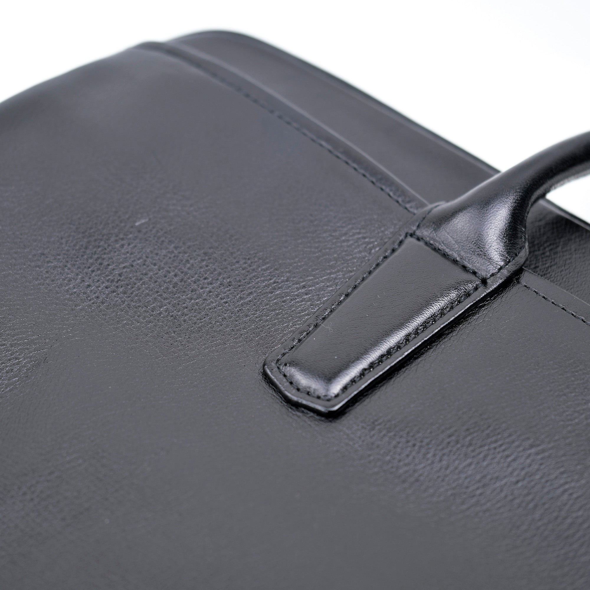 Yoshida Bag Briefcase Business Bag Leather 2WAY Type with Lock Black Excellent Condition
