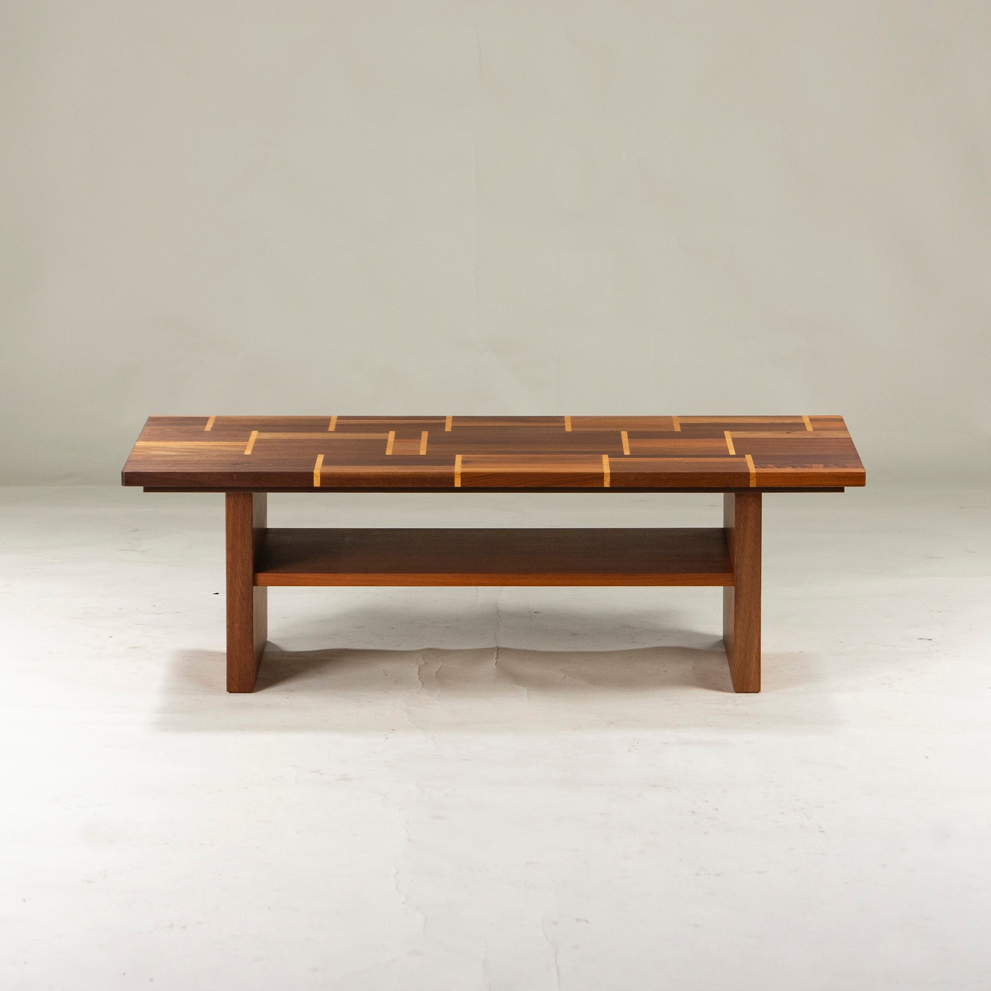 Fuchu Furniture Center Table Walnut x Oak w110 Solid Wood Natural Modern Japanese Modern ◆Maintenance Completed◆Beautiful Item◆