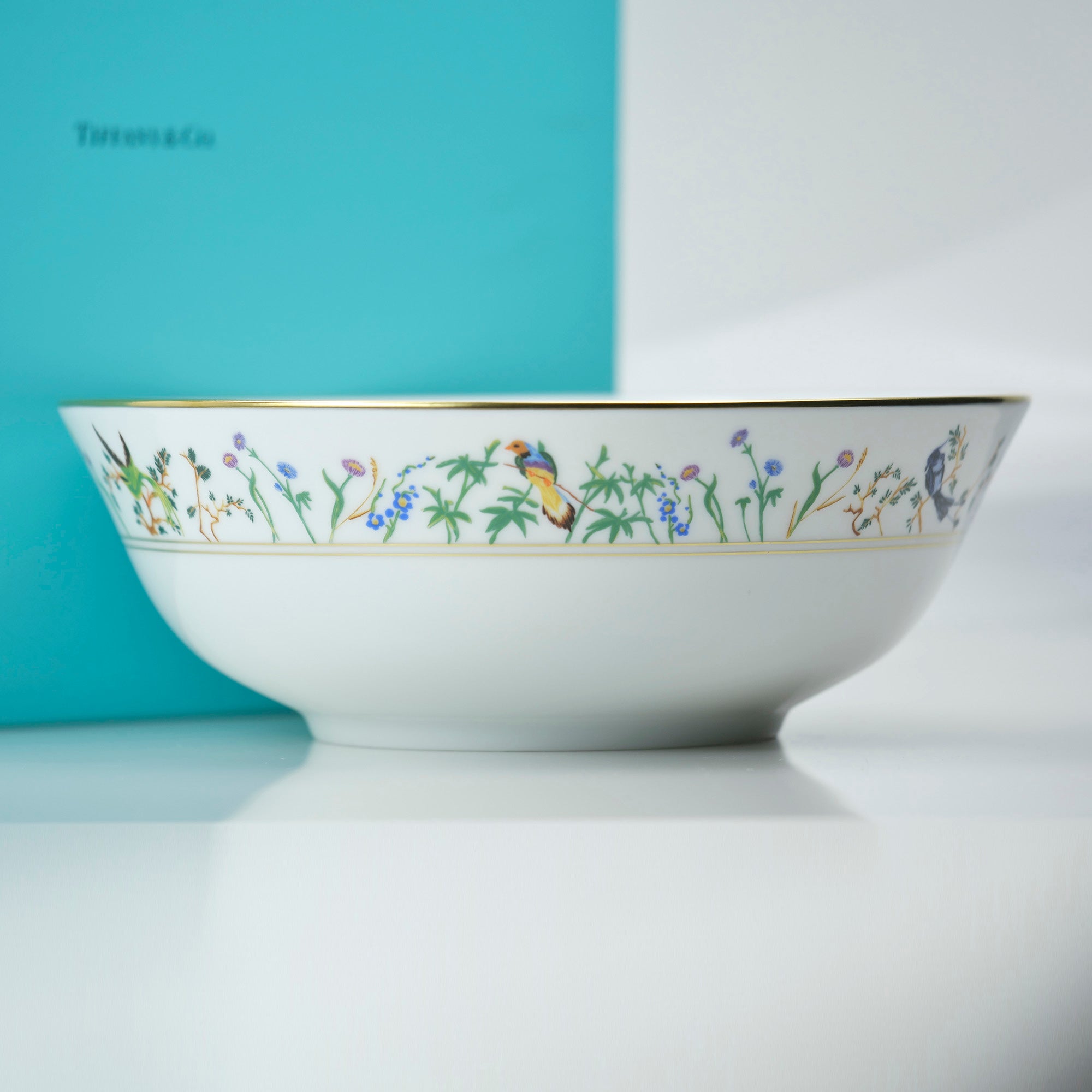 Tiffany & Co. AUDUBON serving bowl, large, Limoges porcelain, in good condition