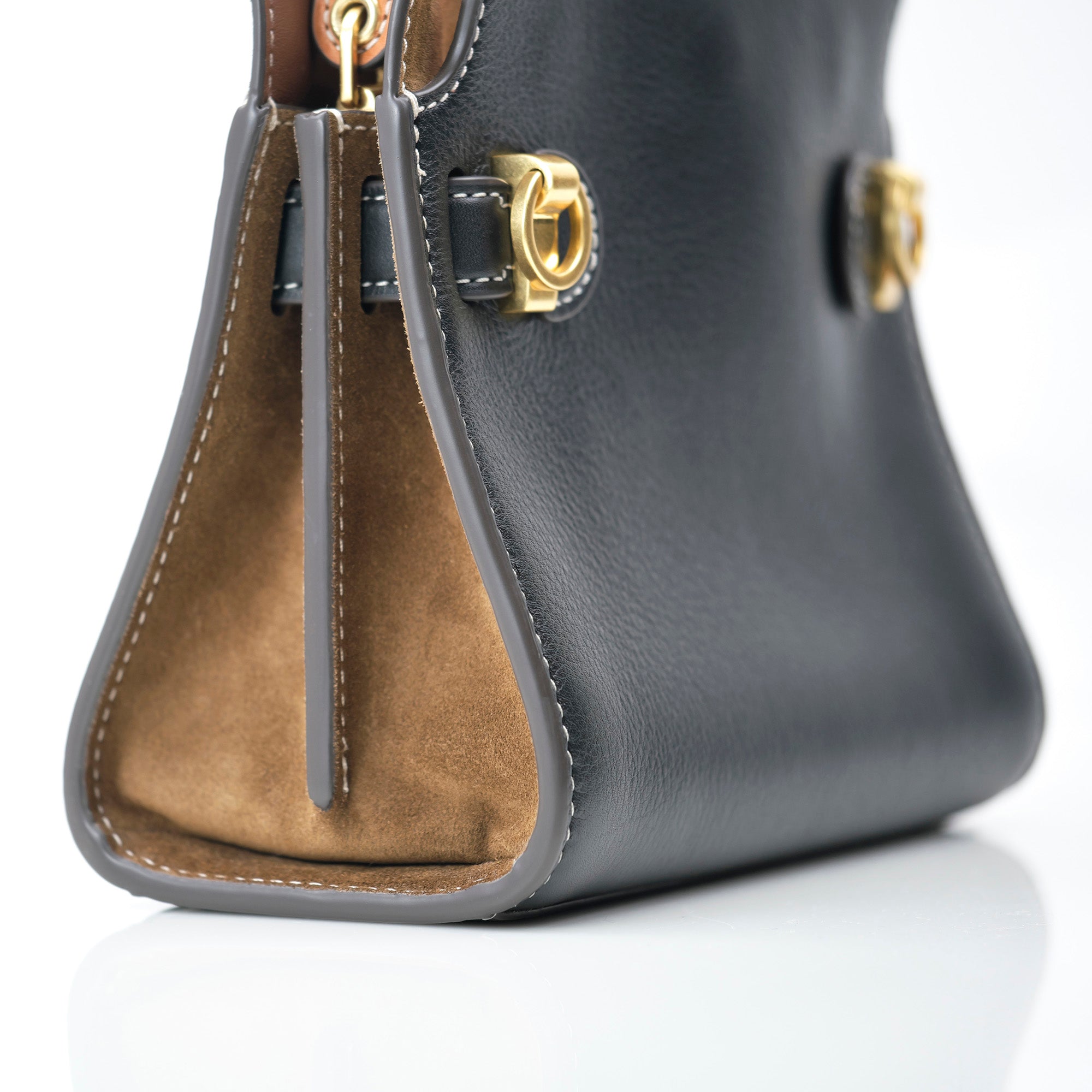 トリーバーチ プチダブルバッグ リー ラジウィル TORY BURCH PETITE DOUBLE BAG LEE RADZIWILL カーフレザー スエード ブラック 美品