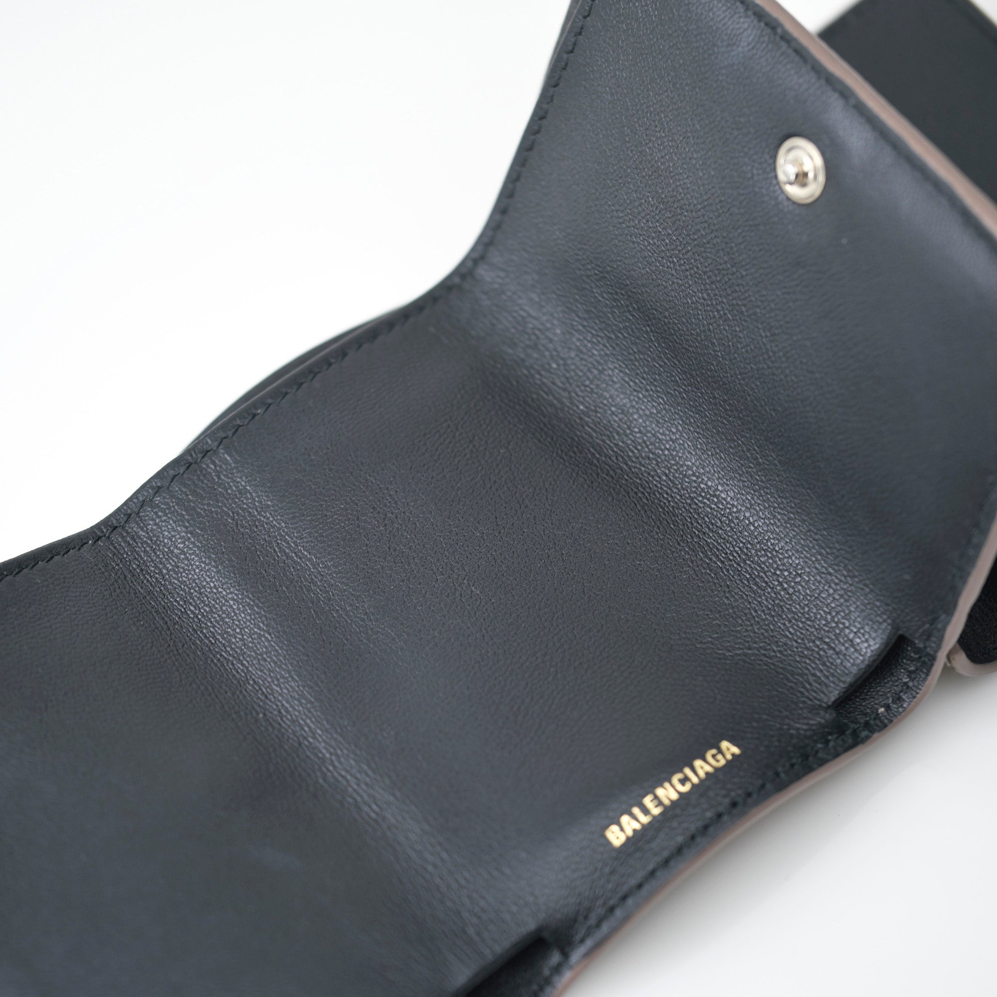 バレンシアガ ヴィル BALENCIAGA VILLE ミニウォレット 三つ折り財布 カーフスキン ベージュ