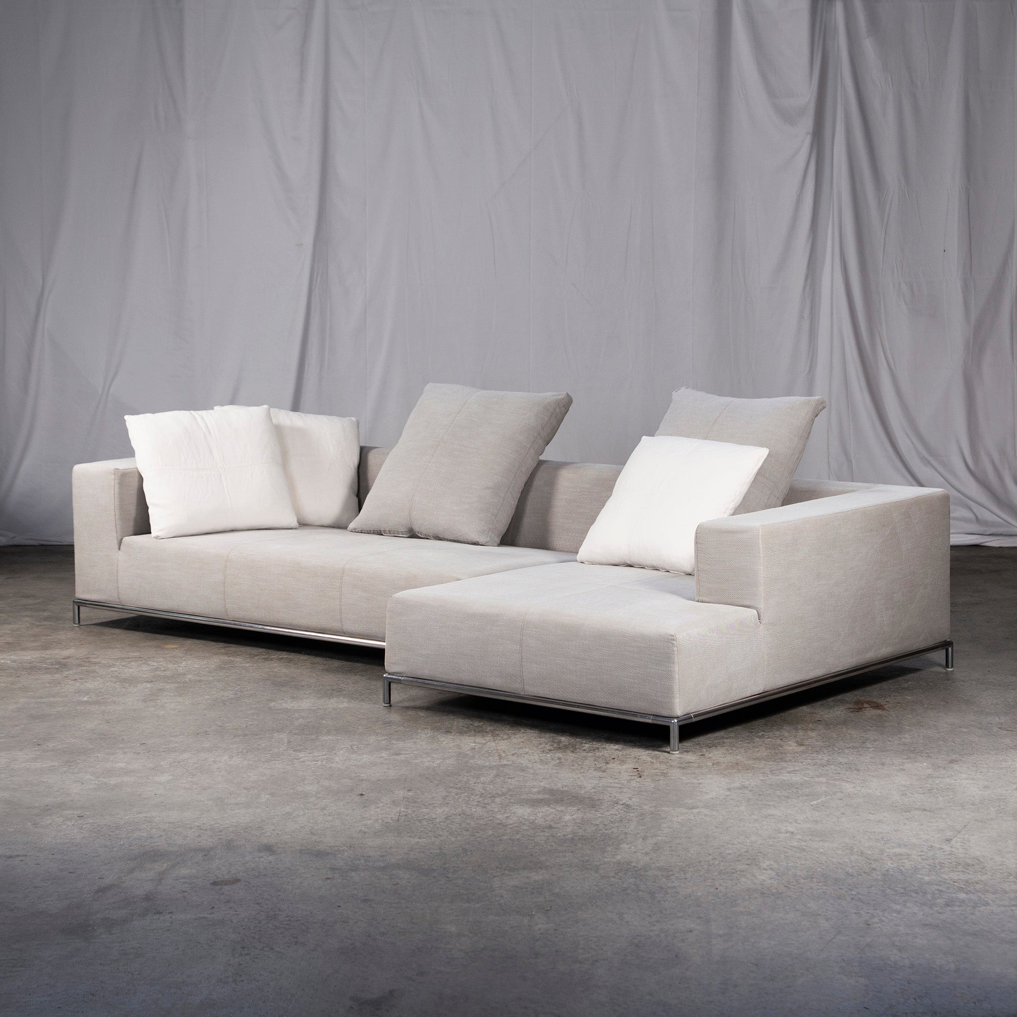 B&B ITALIA Sofa GEORGE Couch Sofa B&B L-Shaped Sofa Made in Italy Modern Simple
