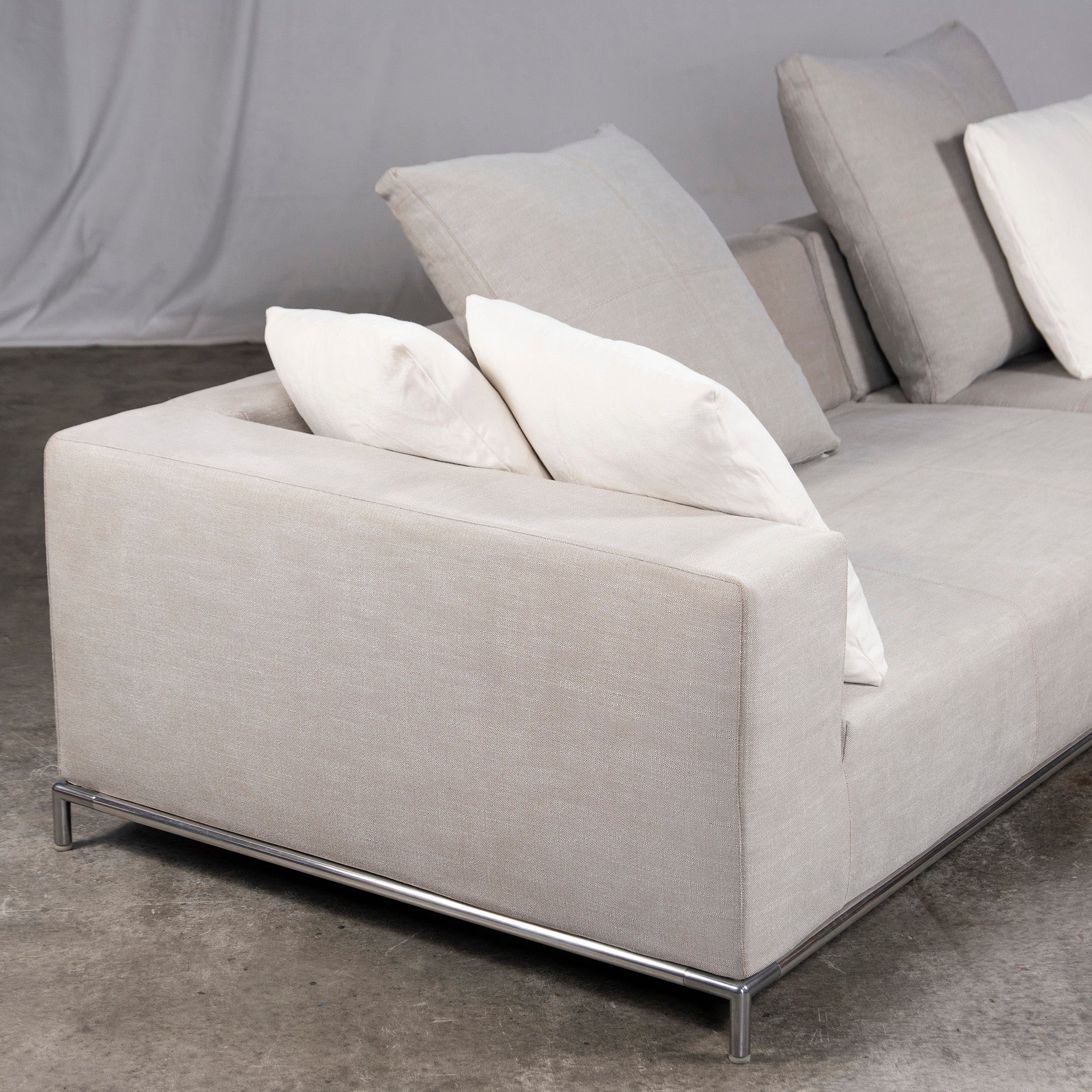 B&B ITALIA Sofa GEORGE Couch Sofa B&B L-Shaped Sofa Made in Italy Modern Simple