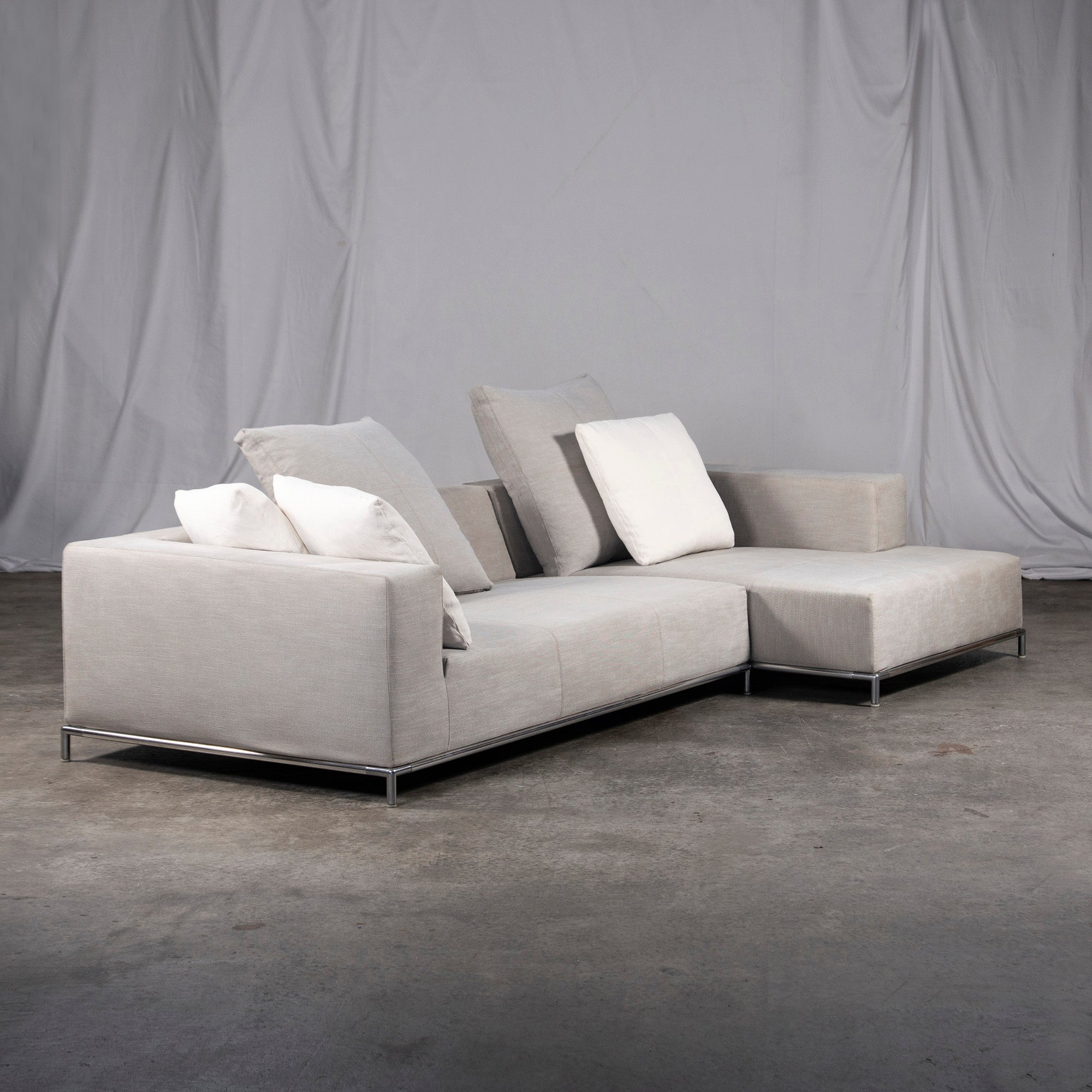 B&B ITALIA Sofa GEORGE Couch Sofa B&B L-Shaped Sofa Made in Italy Modern Simple