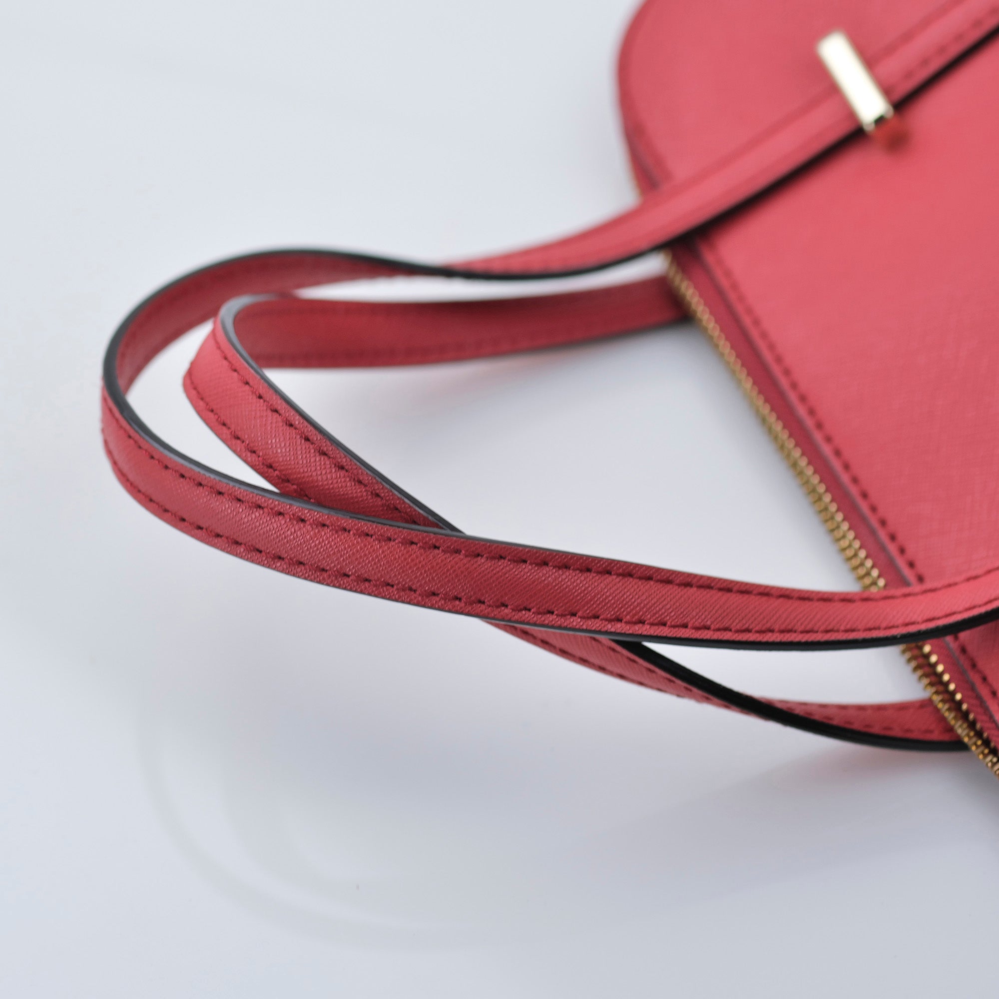 Kate Spade Cedar Street Bag 2WAY Handbag Embossed Leather Red Like New