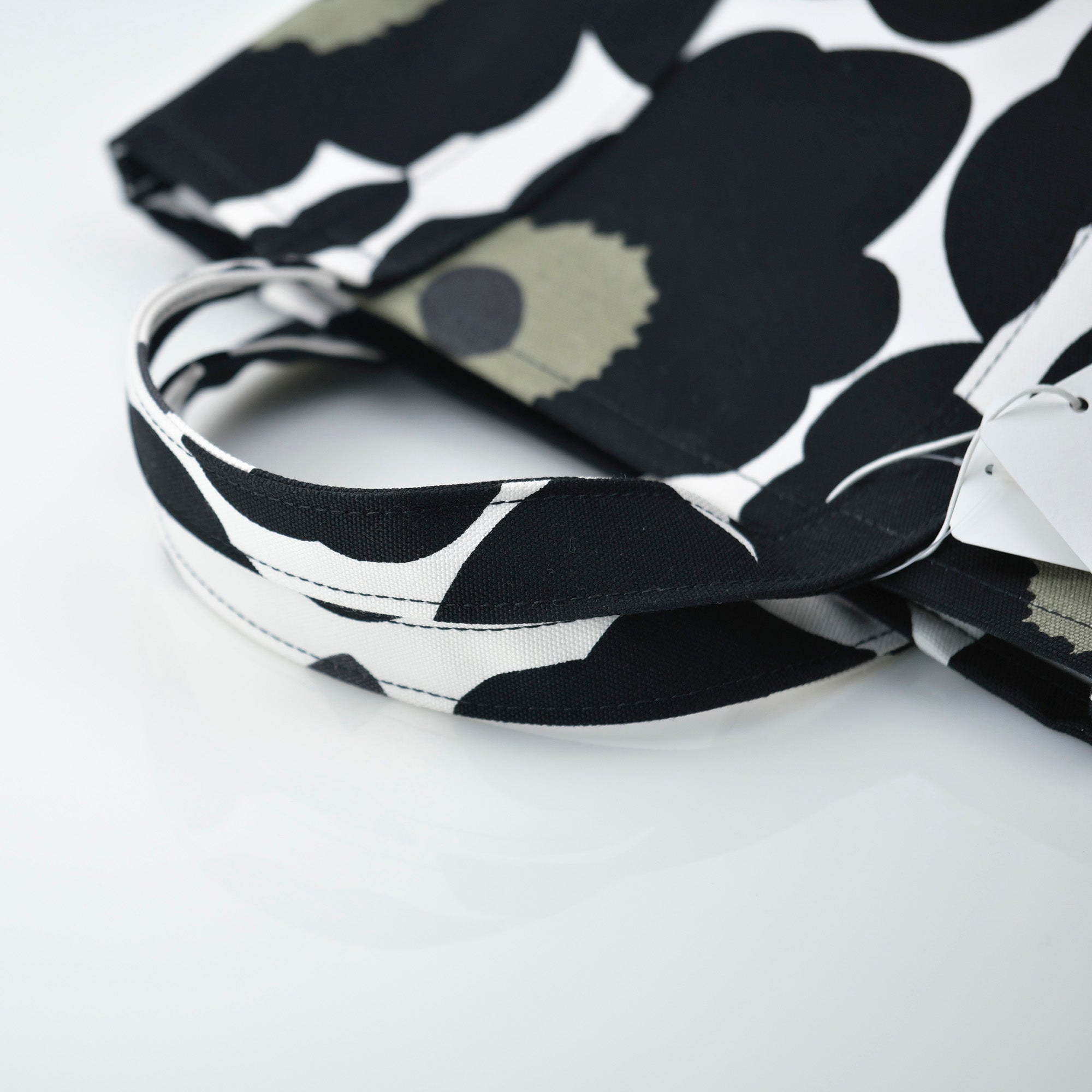 Marimekko Seidi Pieni Unikko Tote Bag Black Good Condition