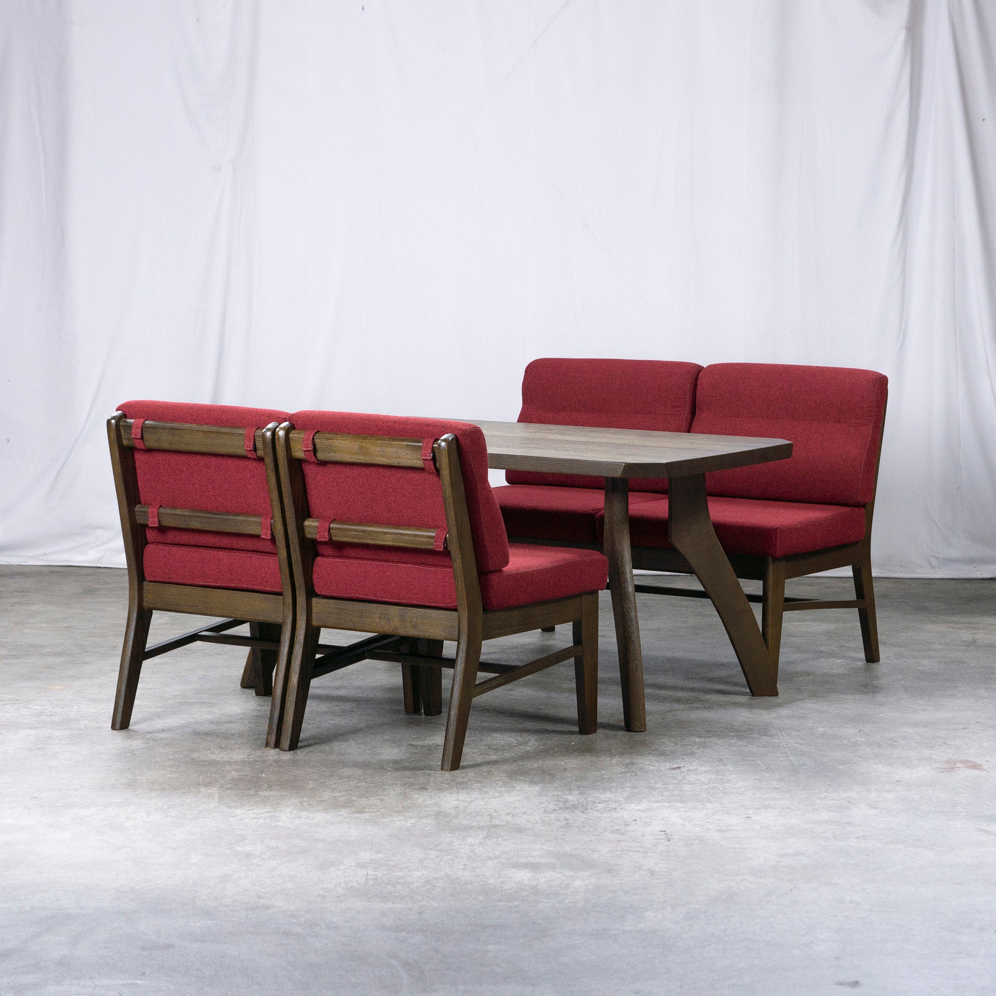 Seki Furniture Dining 4-Piece Set AYA Aya Sofa Dining LD Style Japanese Modern Dining Table Cover
