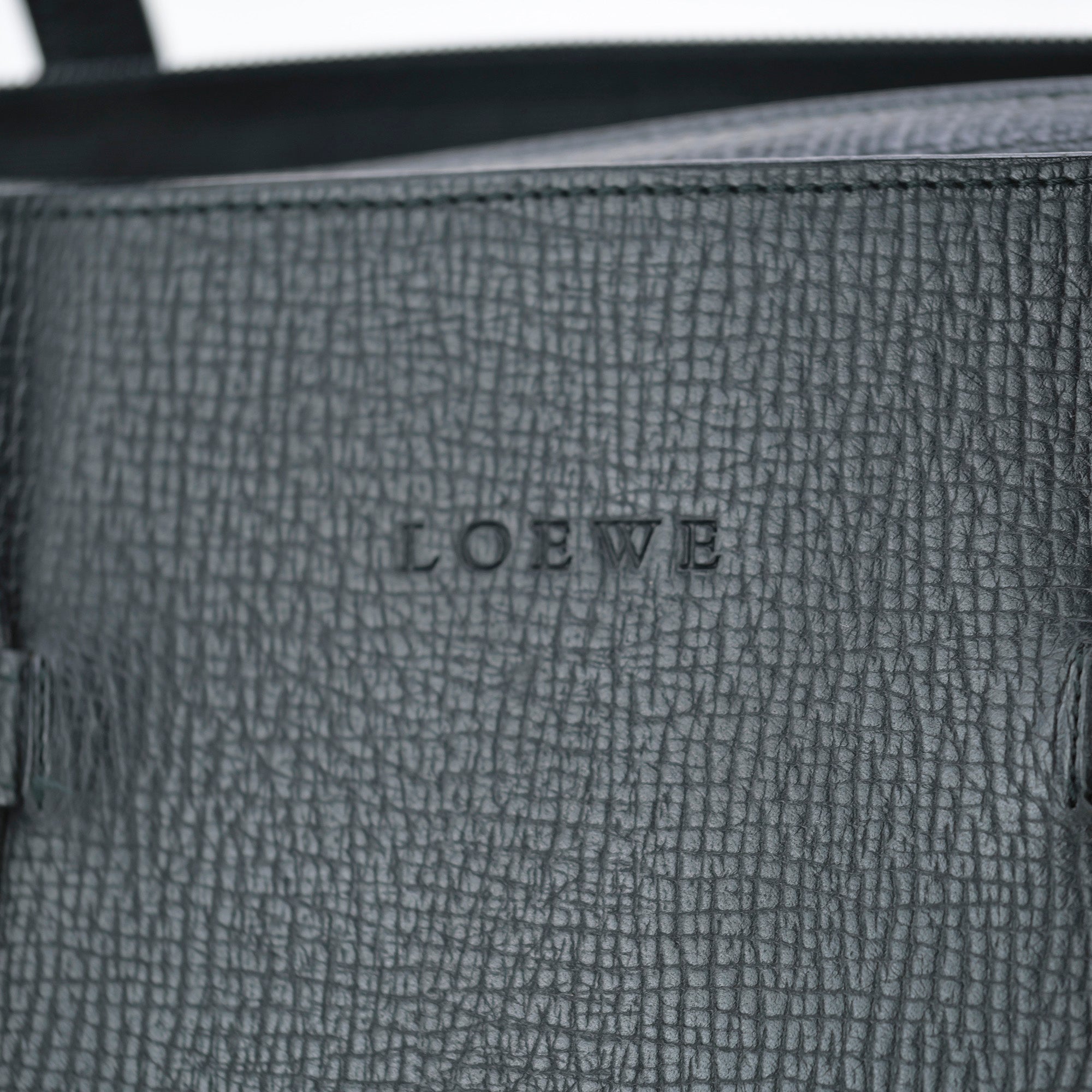 ロエベ LOEWE ビジネスバッグ 2WAY ストラップ付 レザー ブラック ヴィンテージ 美品
