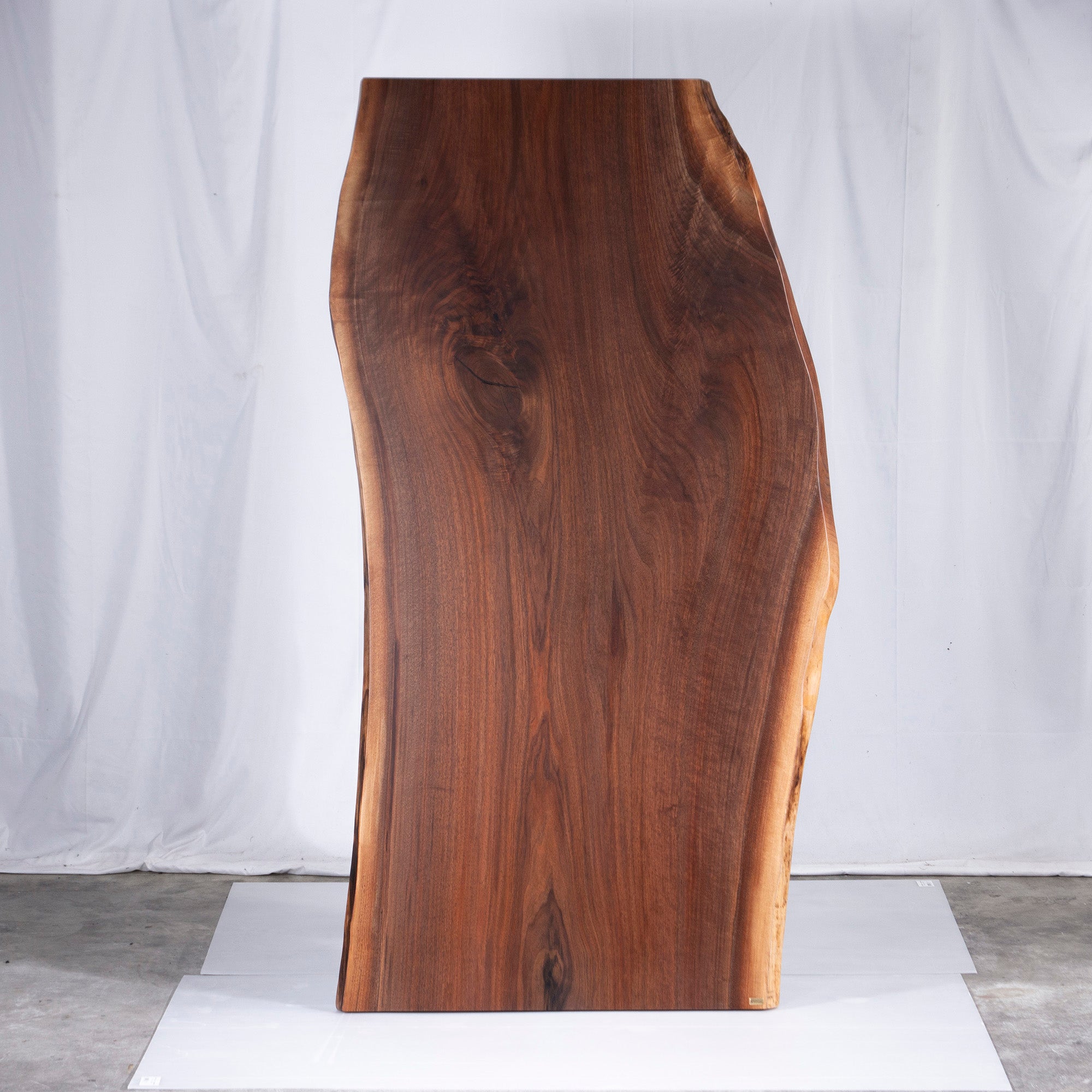 Atelier MOKUBA Dining Table ATELIER MOKUBA Black Walnut Solid Board w210 Steel Rec Modern Refinished