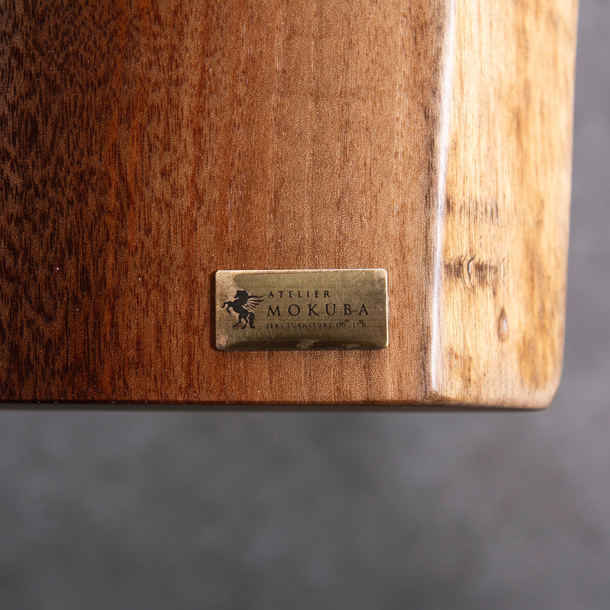 Atelier MOKUBA Dining Table ATELIER MOKUBA Black Walnut Solid Board w210 Steel Rec Modern Refinished