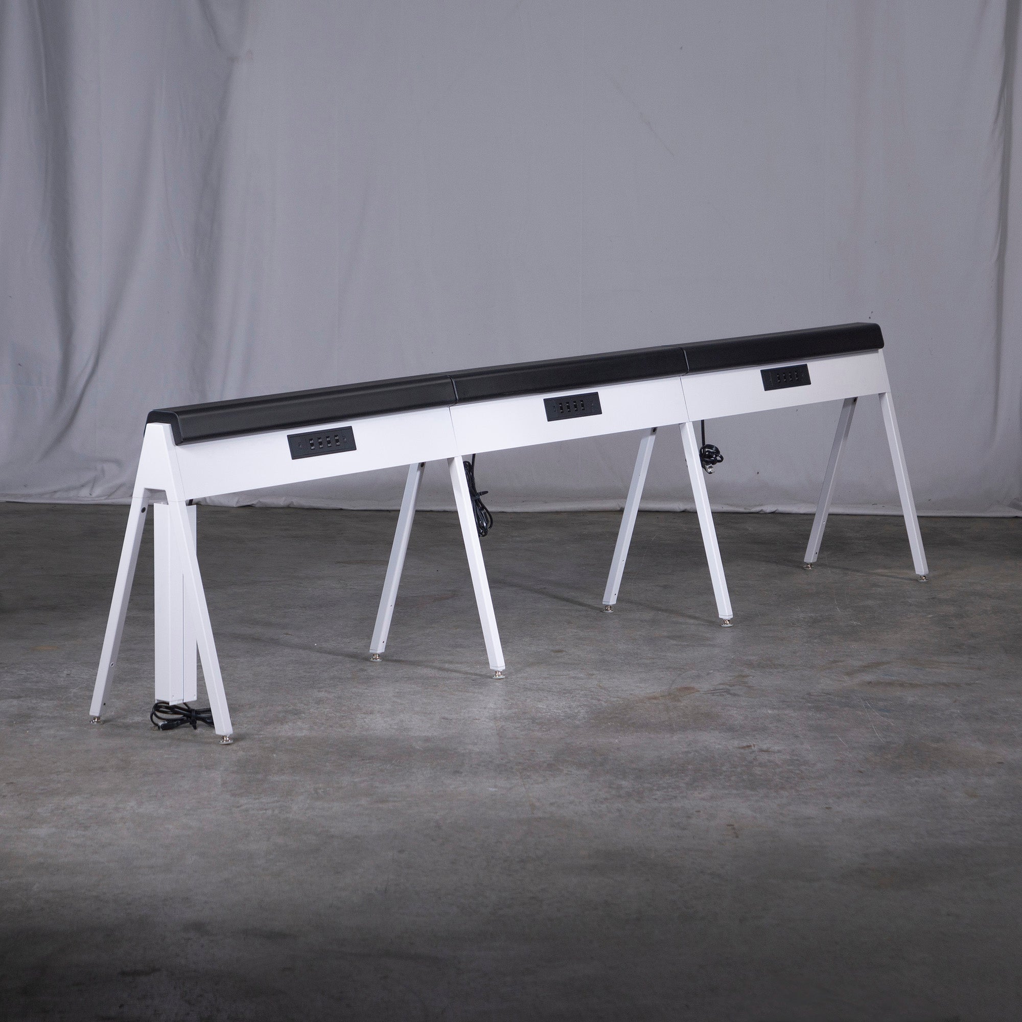 ◆Kanto region limited delivery◆ Knoll Bench, Horsepower, 3-section bench, with power outlet, office furniture, designer furniture, modern design, rare
