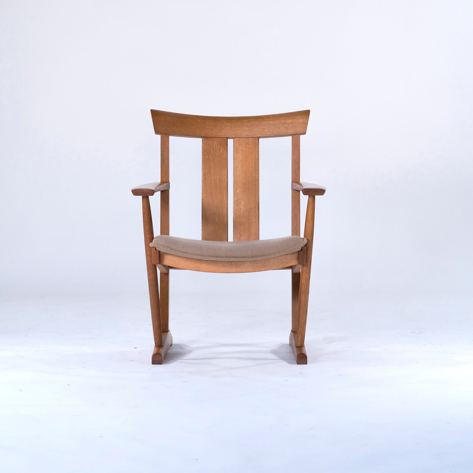 Kashiwa Mokko Lounge Chair, Solid Oak, Armchair, Oak, Armchair, Easy Chair, Japanese Modern, Natural, Oak, Hida
