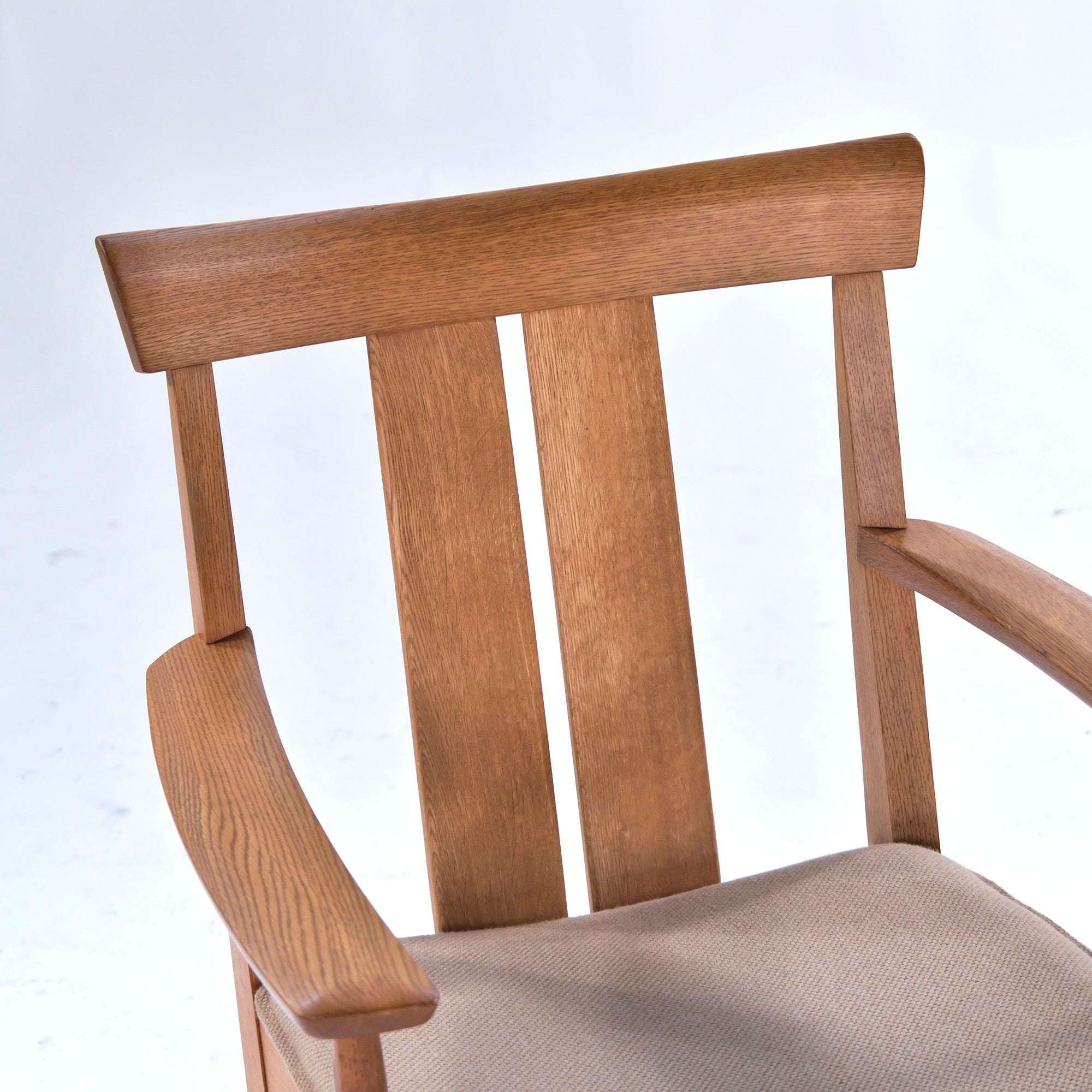 Kashiwa Mokko Lounge Chair, Solid Oak, Armchair, Oak, Armchair, Easy Chair, Japanese Modern, Natural, Oak, Hida
