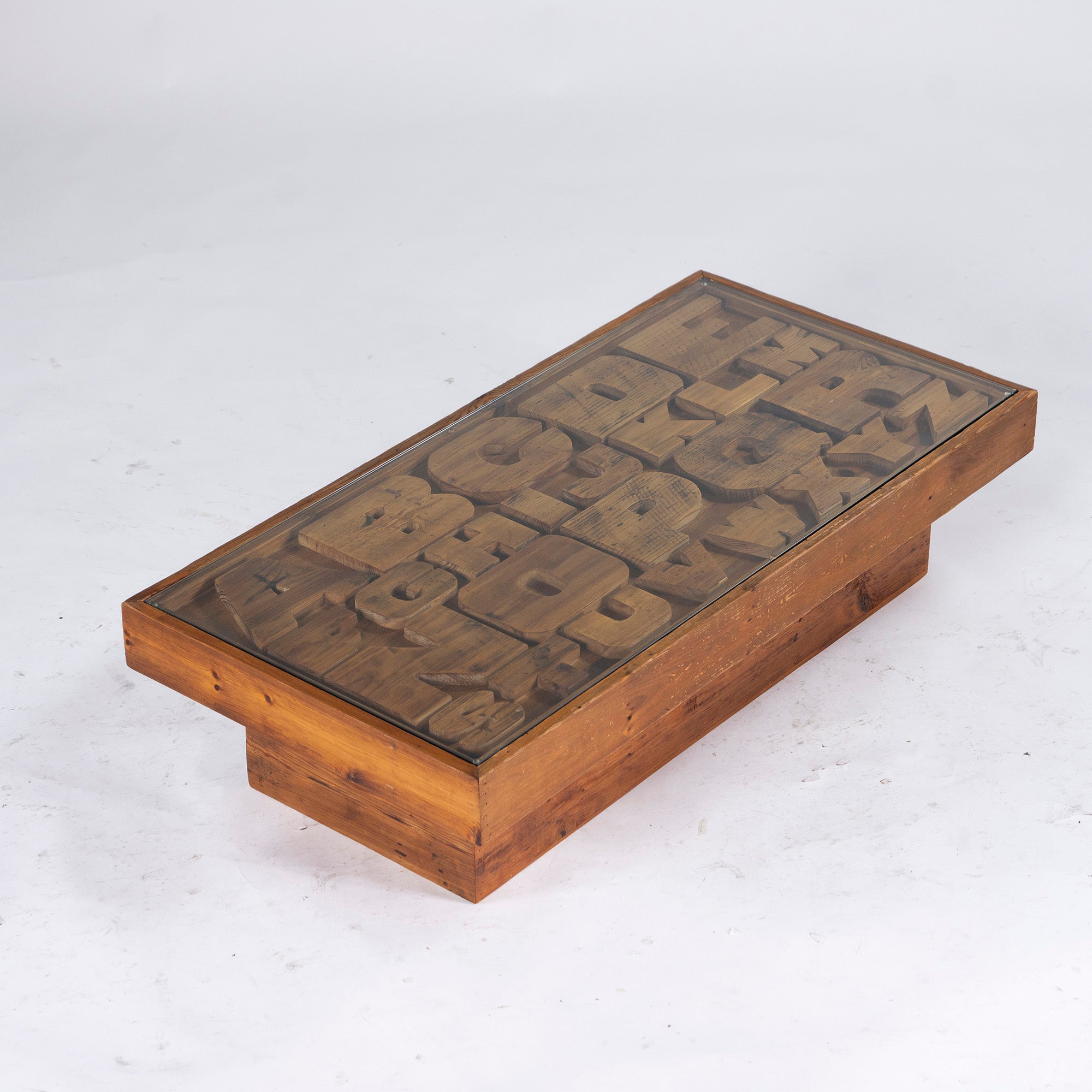 CRASH GATE Knot Antiques Center Table CRASH GATE Knot Antiques ABC Living Table Antique Wood Vintage