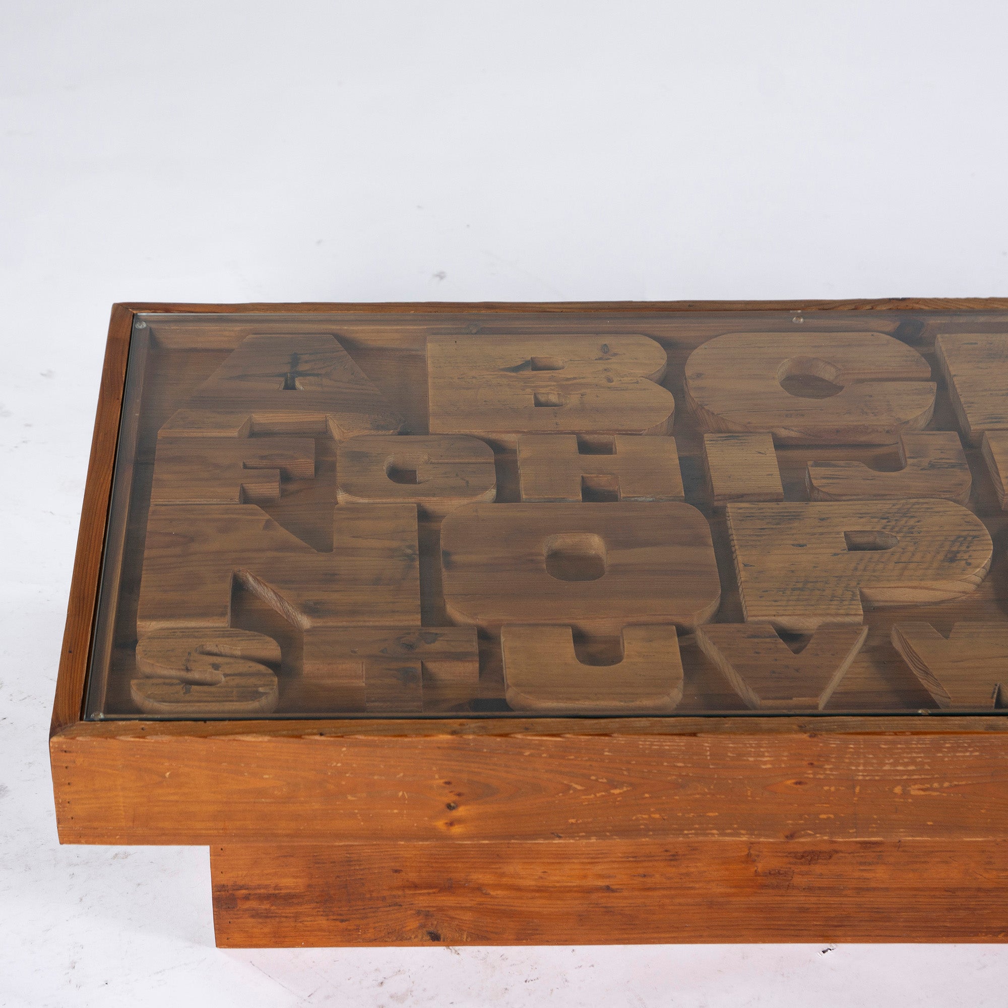CRASH GATE Knot Antiques Center Table CRASH GATE Knot Antiques ABC Living Table Antique Wood Vintage