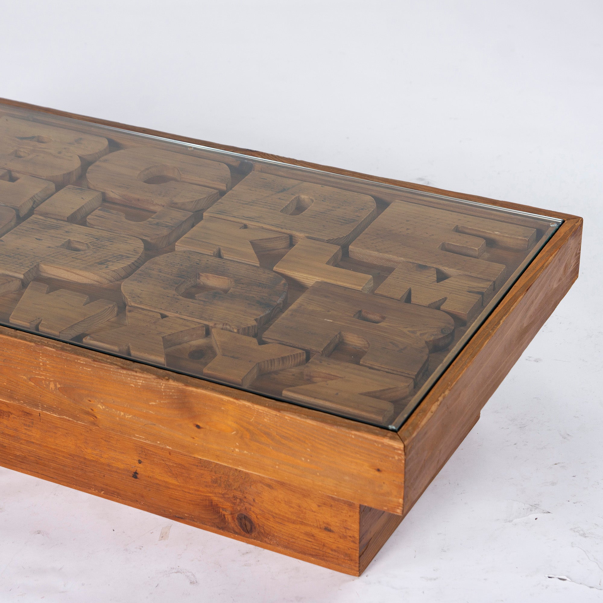 CRASH GATE Knot Antiques Center Table CRASH GATE Knot Antiques ABC Living Table Antique Wood Vintage