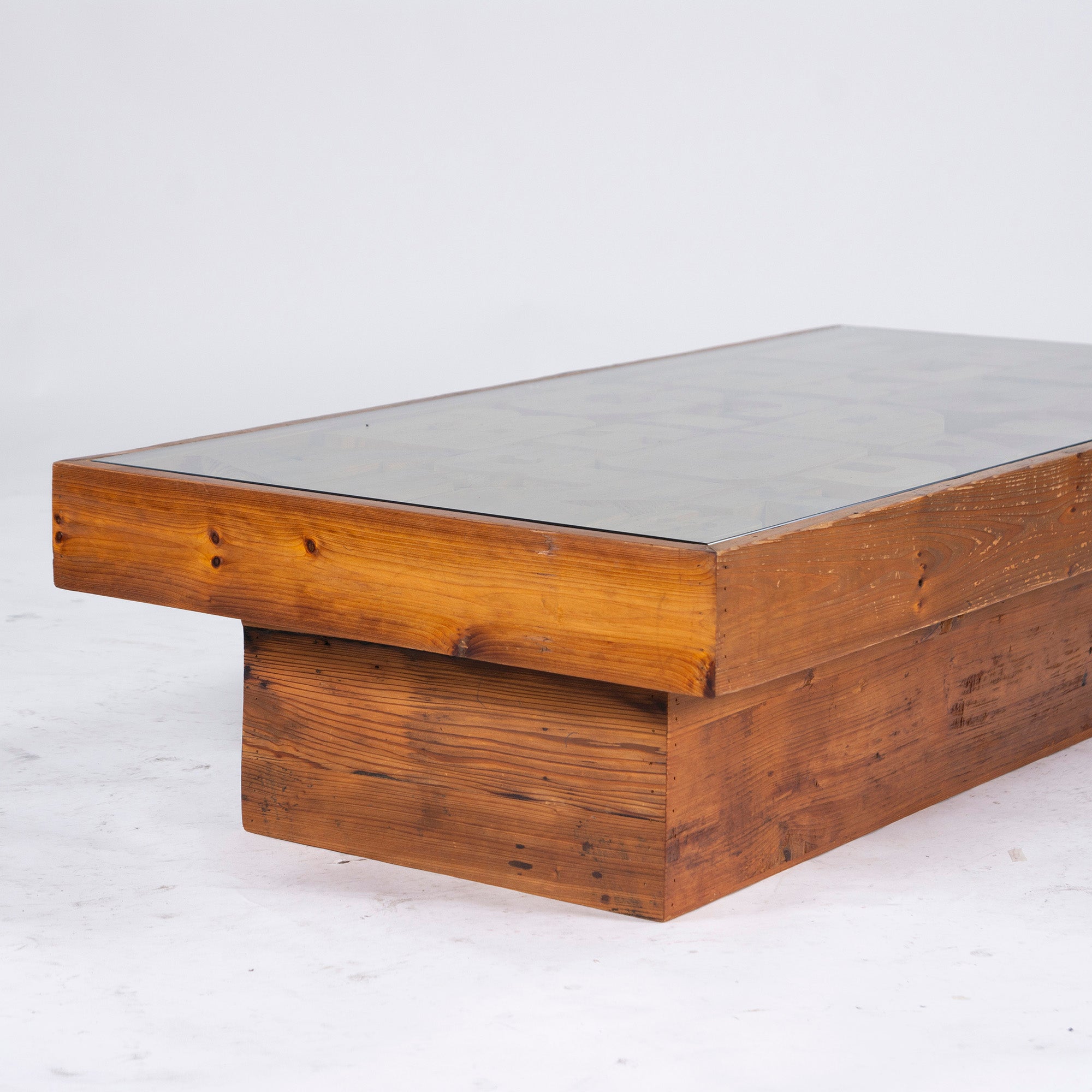 CRASH GATE Knot Antiques Center Table CRASH GATE Knot Antiques ABC Living Table Antique Wood Vintage