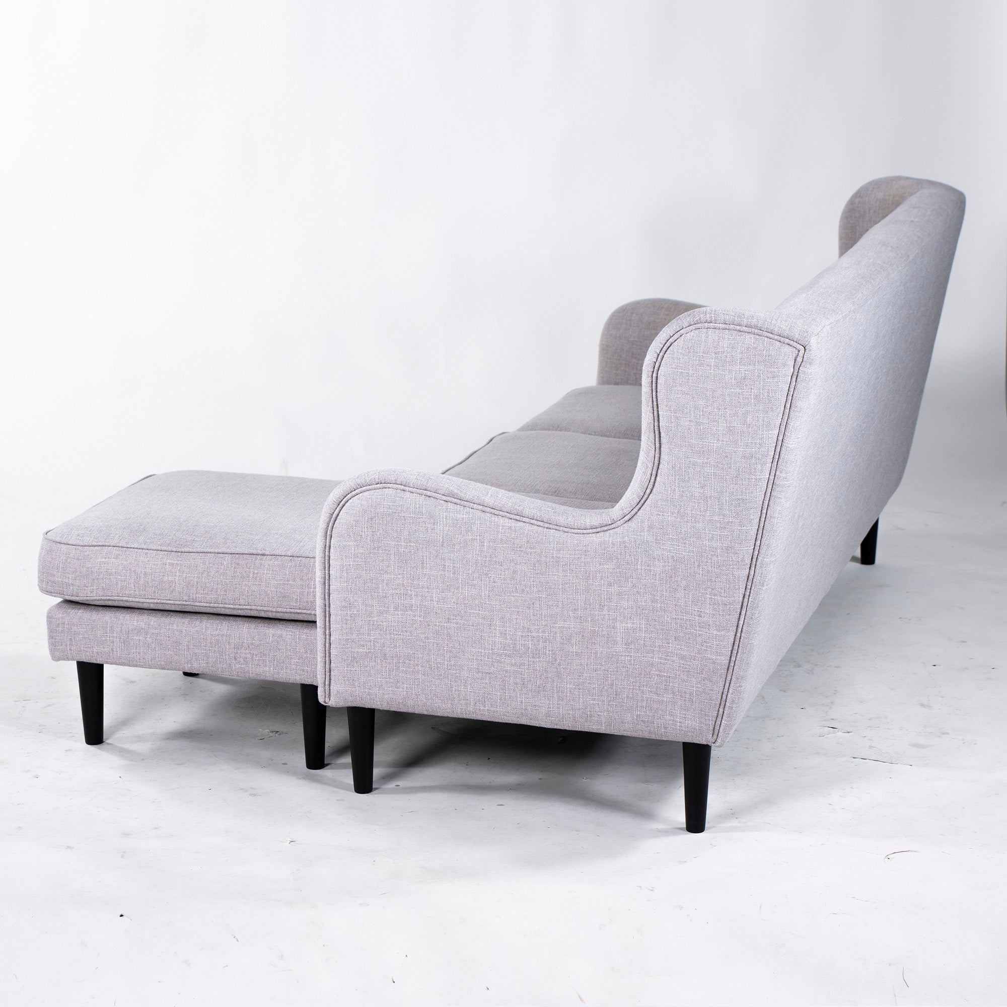 Francfranc Sofa Fierre 3P Light Gray w180 with Ottoman Couch Sofa High Back Sofa