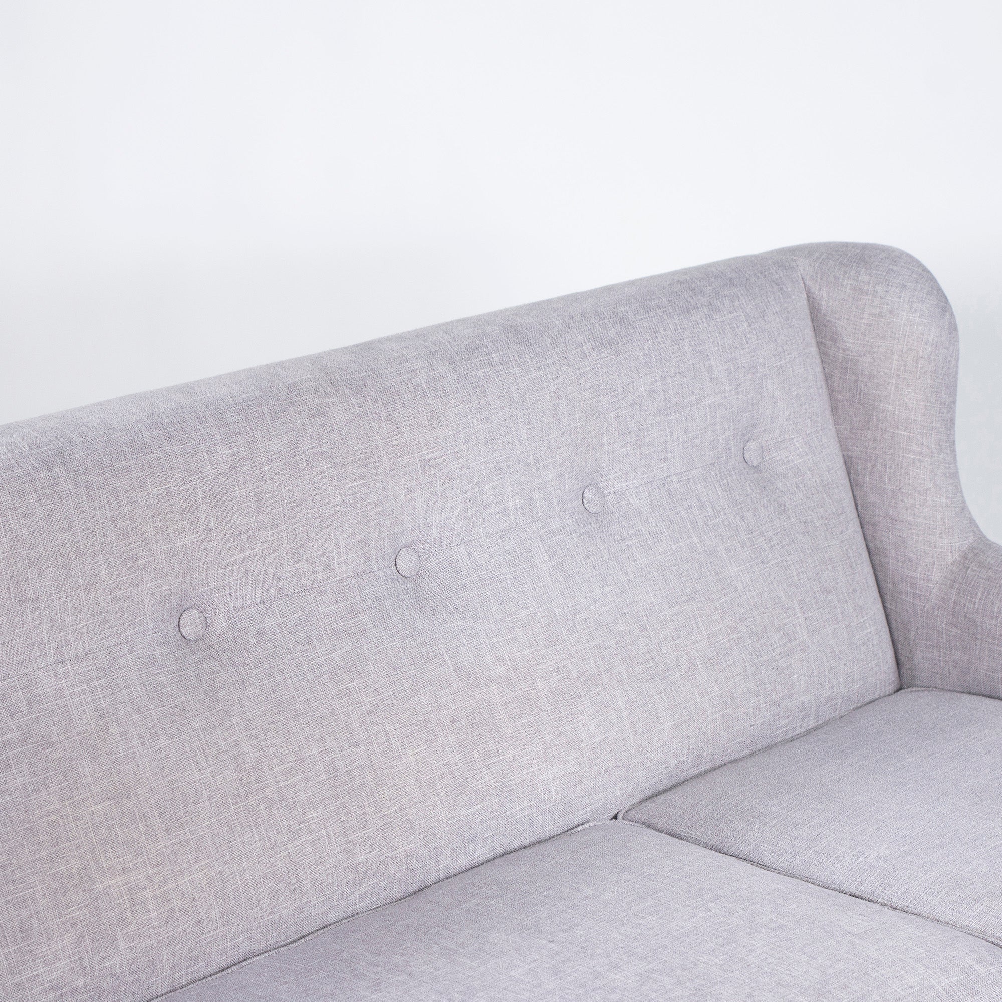 Francfranc Sofa Fierre 3P Light Gray w180 with Ottoman Couch Sofa High Back Sofa