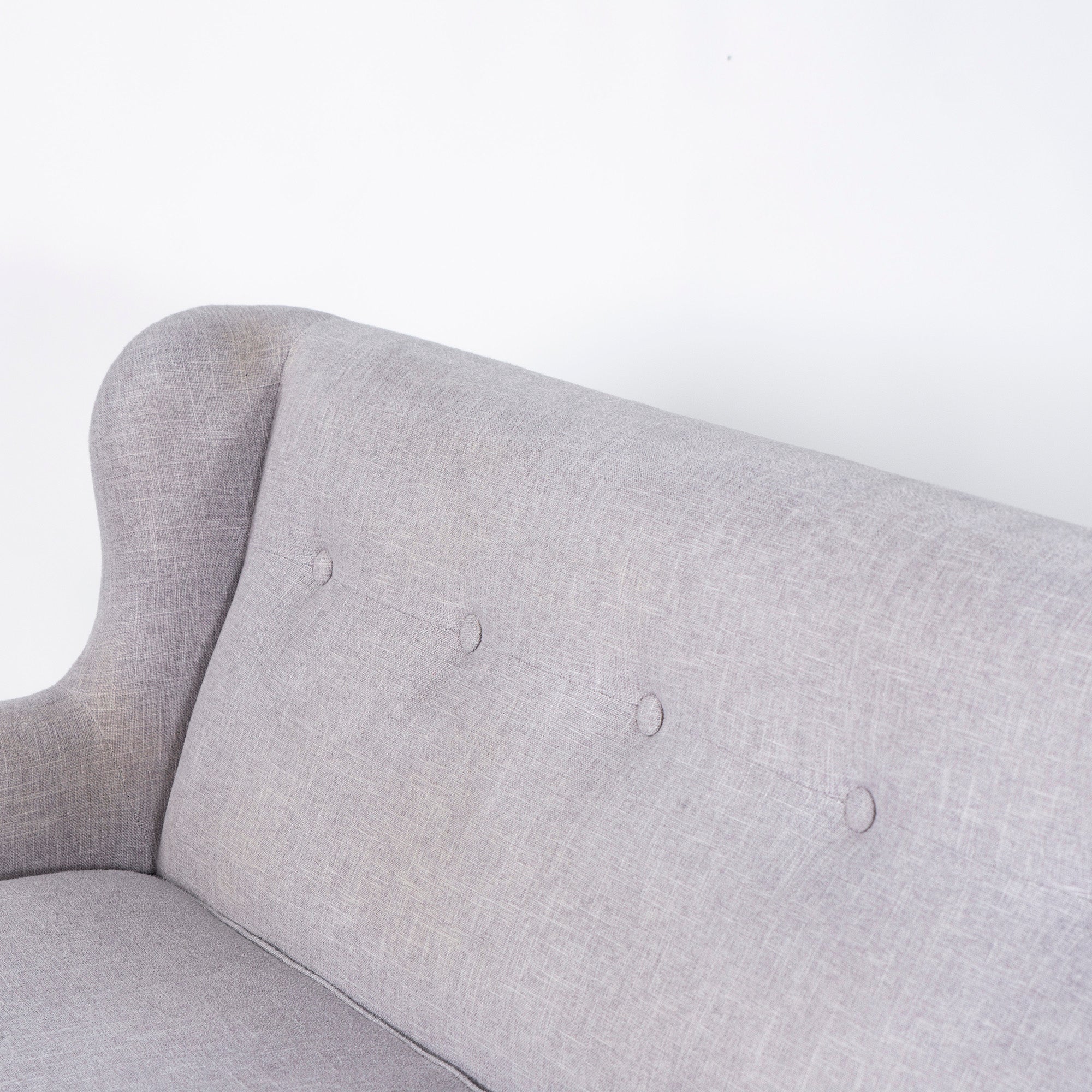 Francfranc Sofa Fierre 3P Light Gray w180 with Ottoman Couch Sofa High Back Sofa