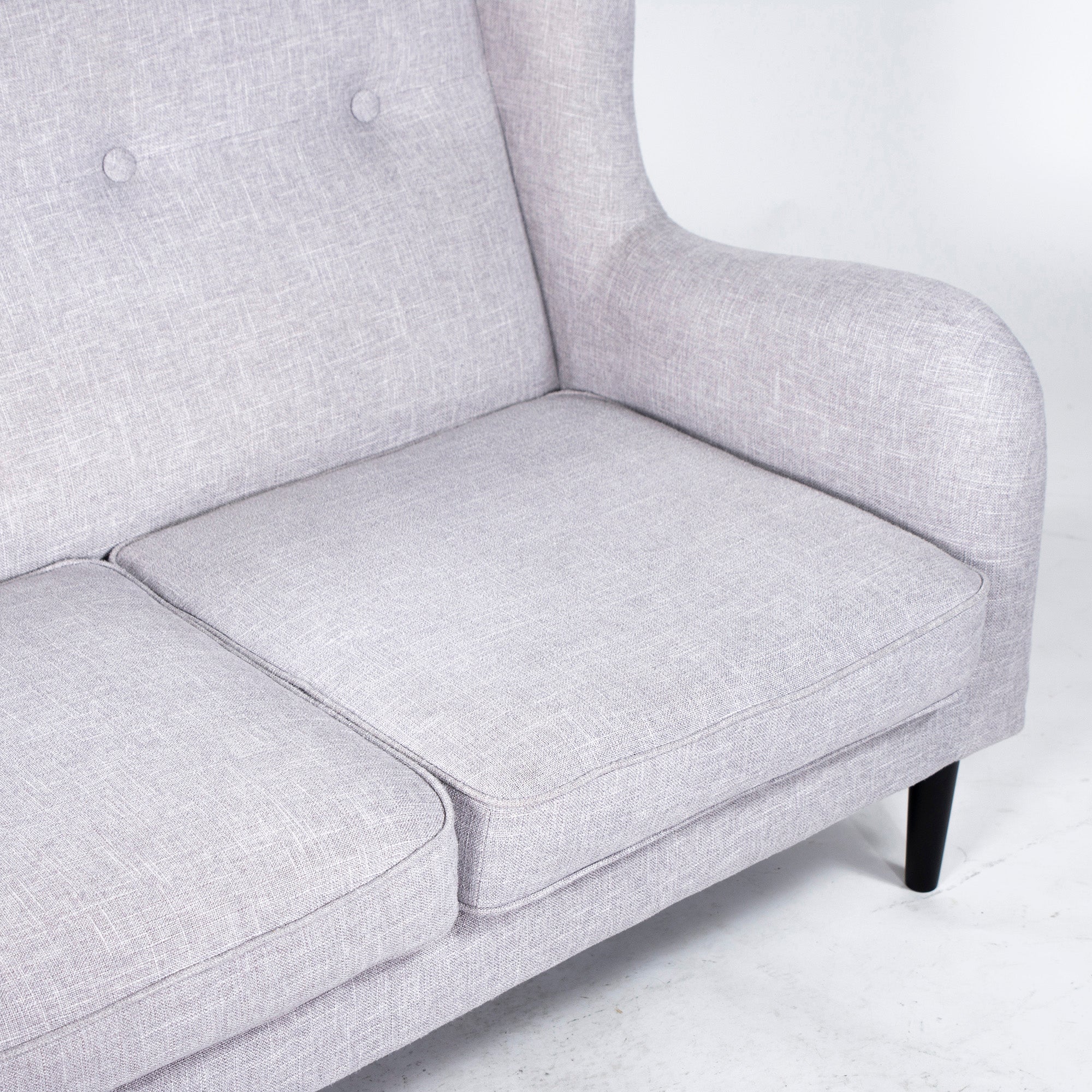 Francfranc Sofa Fierre 3P Light Gray w180 with Ottoman Couch Sofa High Back Sofa