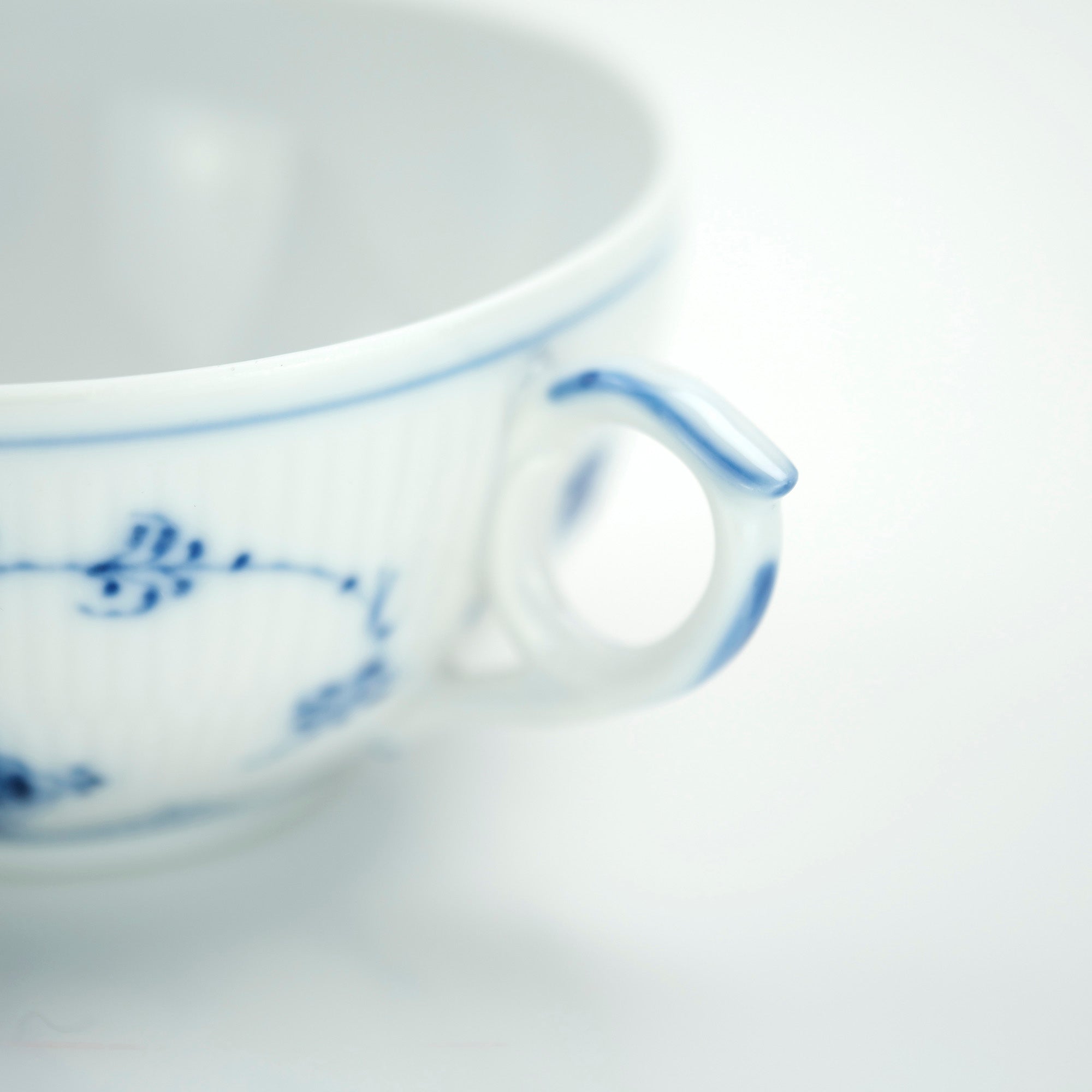 Royal Copenhagen Blue Fluted Plain Teacup and Saucer (1) Good Condition