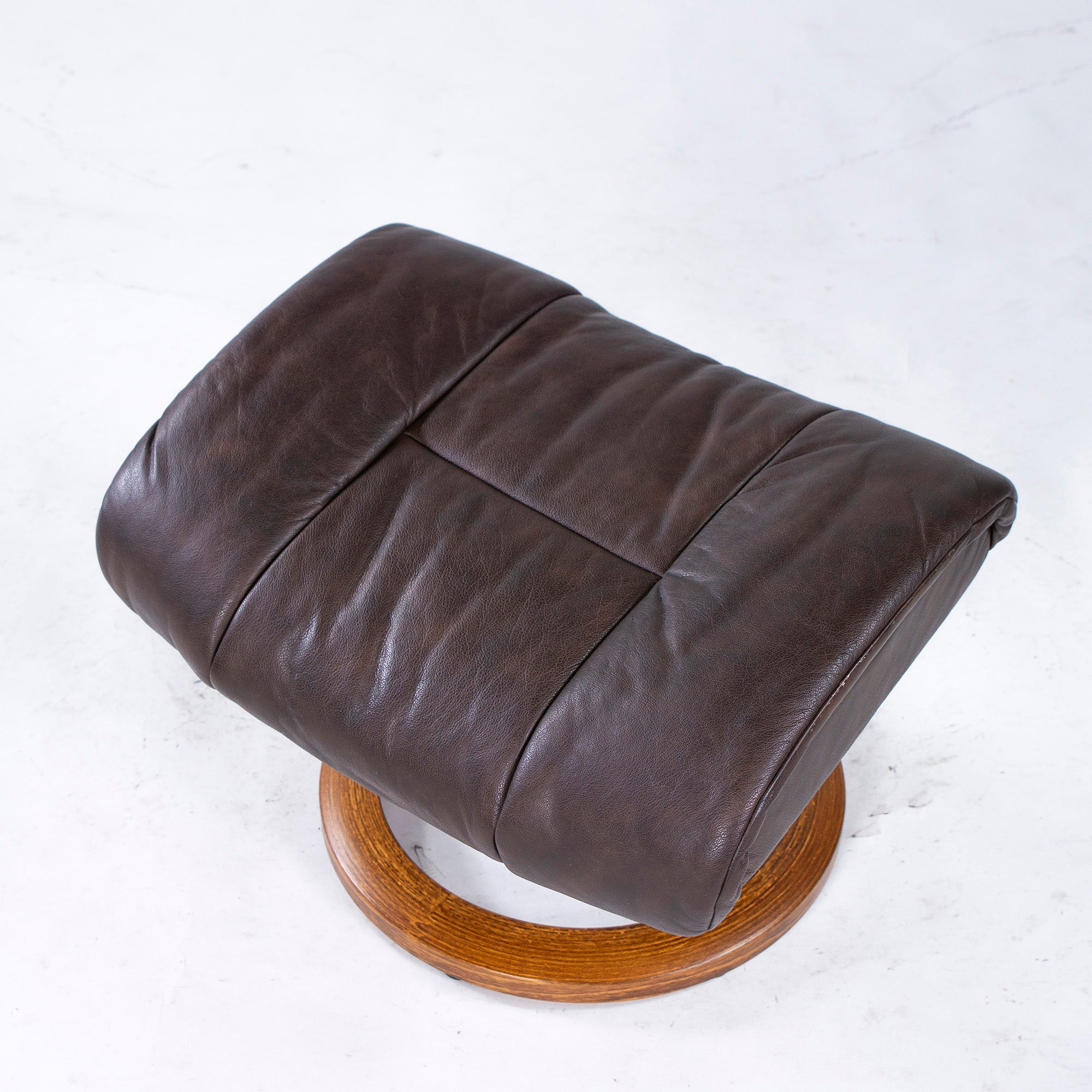 Ekornes Recliner Chair & Ottoman Ekornes Stressless Stressless Chair Reno S Size Brown High Back Genuine Leather