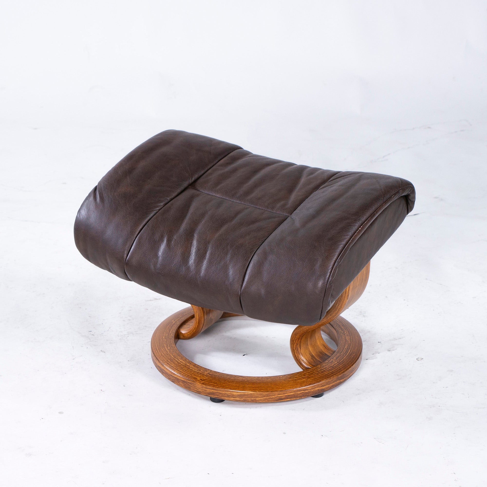 Ekornes Recliner Chair & Ottoman Ekornes Stressless Stressless Chair Reno S Size Brown High Back Genuine Leather