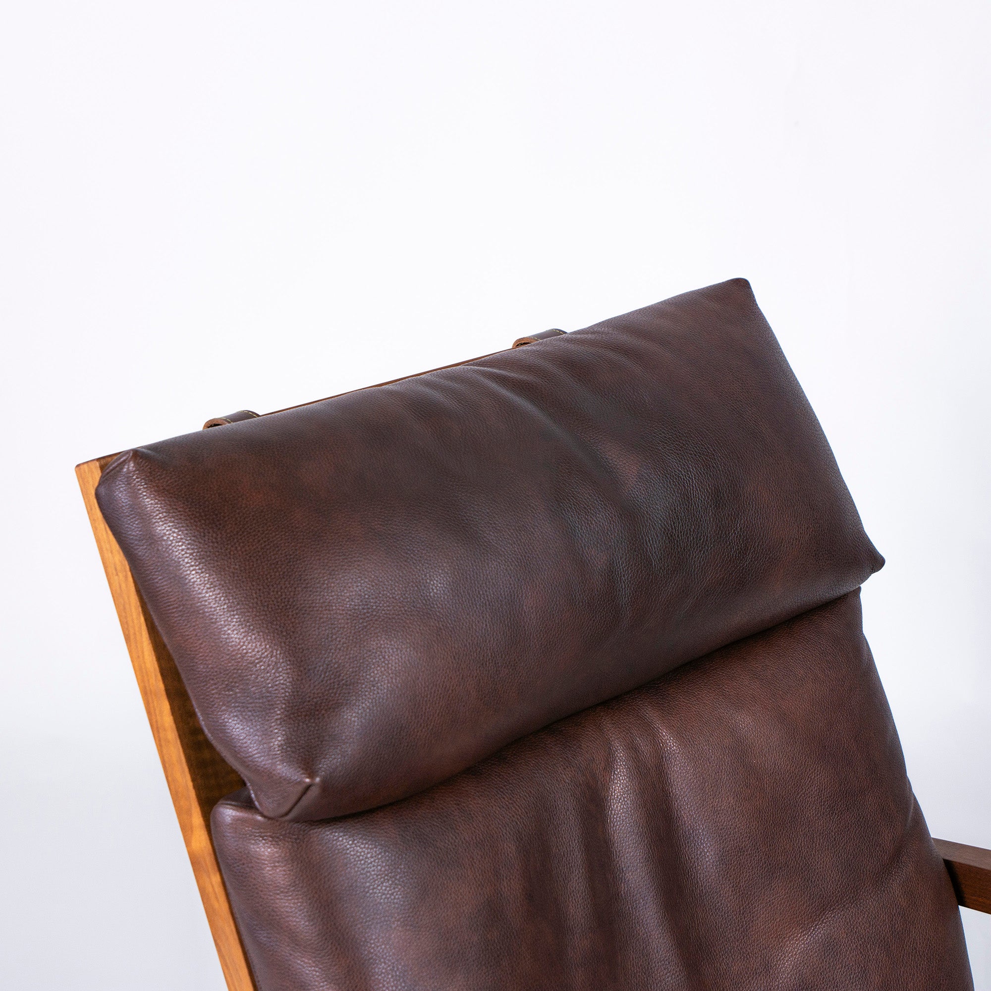 Lounge chair Ritzwell BLAVA Brava easy chair high back solid walnut leather genuine leather modern