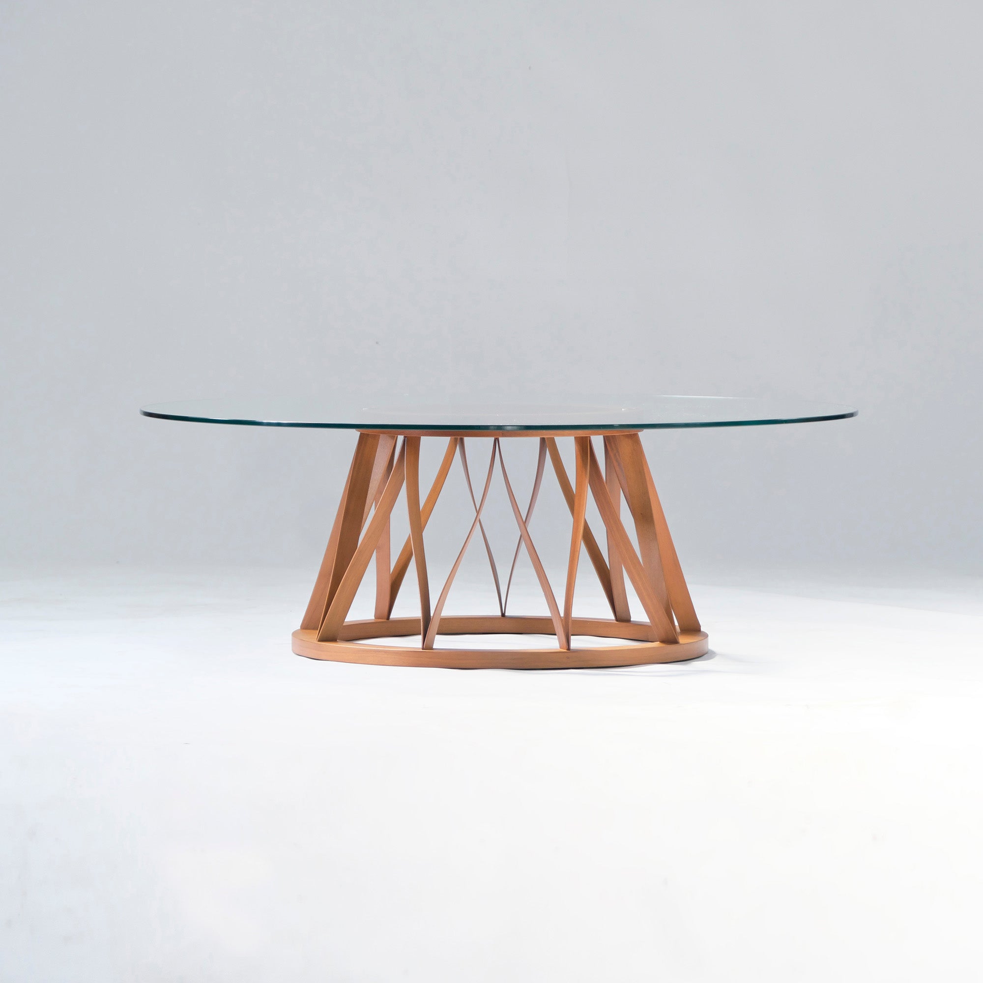 Center table miniforms ◆Delivery area limited◆ ACCO Akko low table w103 walnut glass top Italian modern