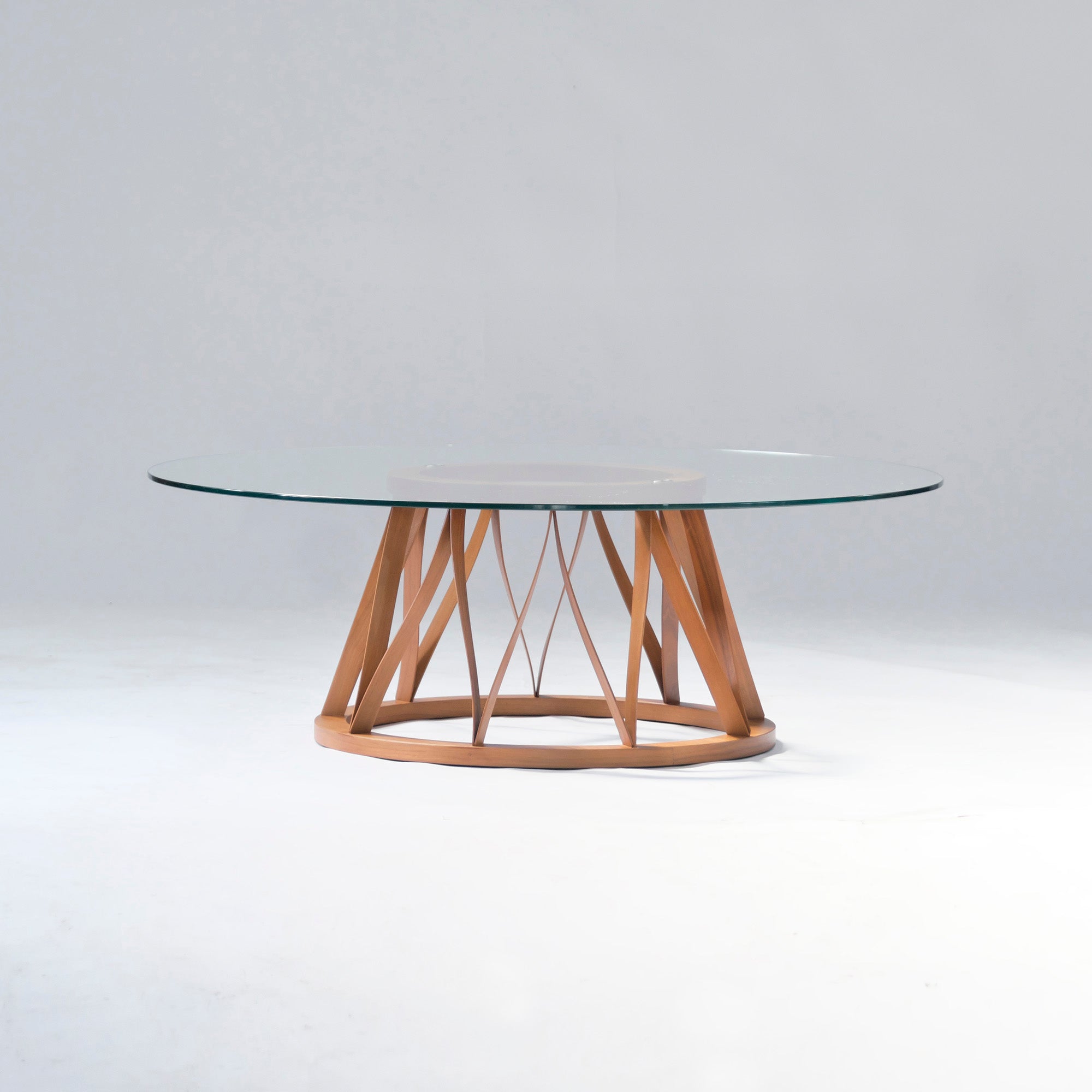 Center table miniforms ◆Delivery area limited◆ ACCO Akko low table w103 walnut glass top Italian modern