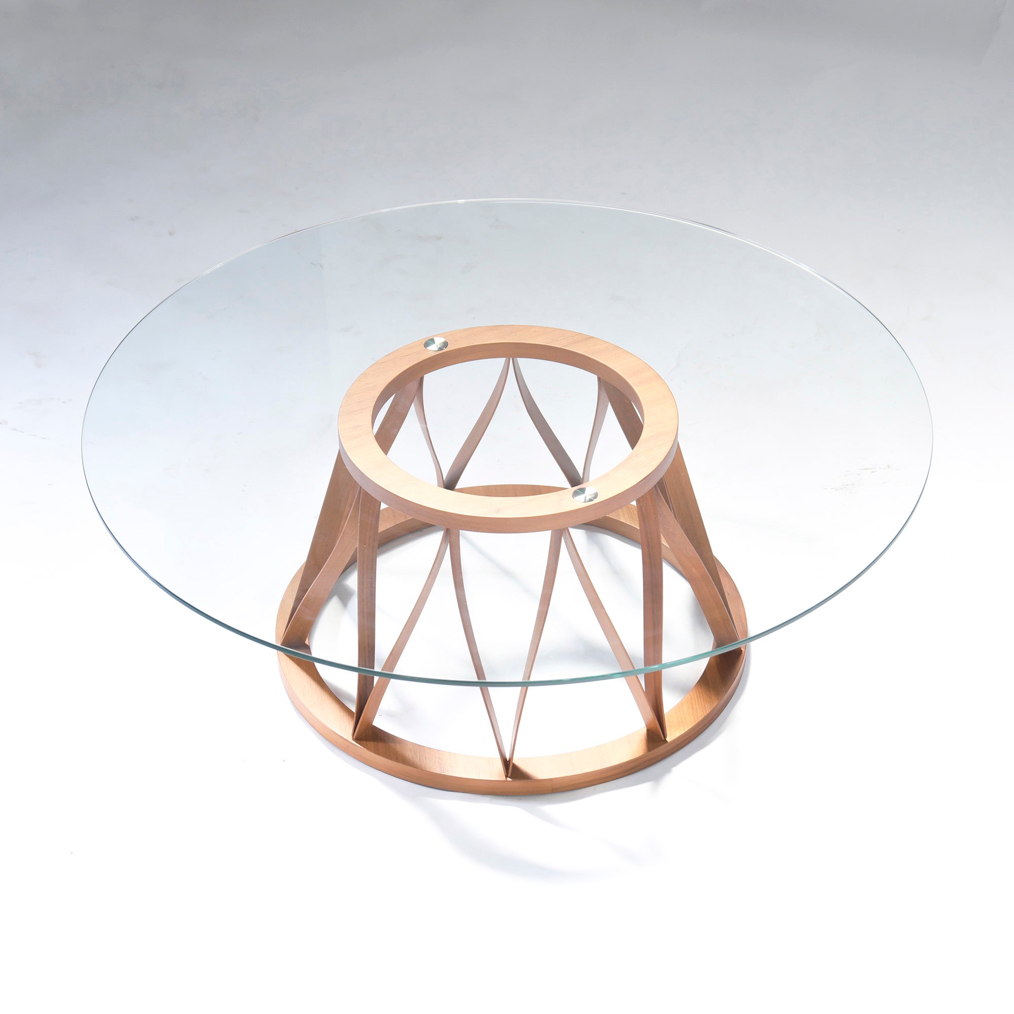 Center table miniforms ◆Delivery area limited◆ ACCO Akko low table w103 walnut glass top Italian modern