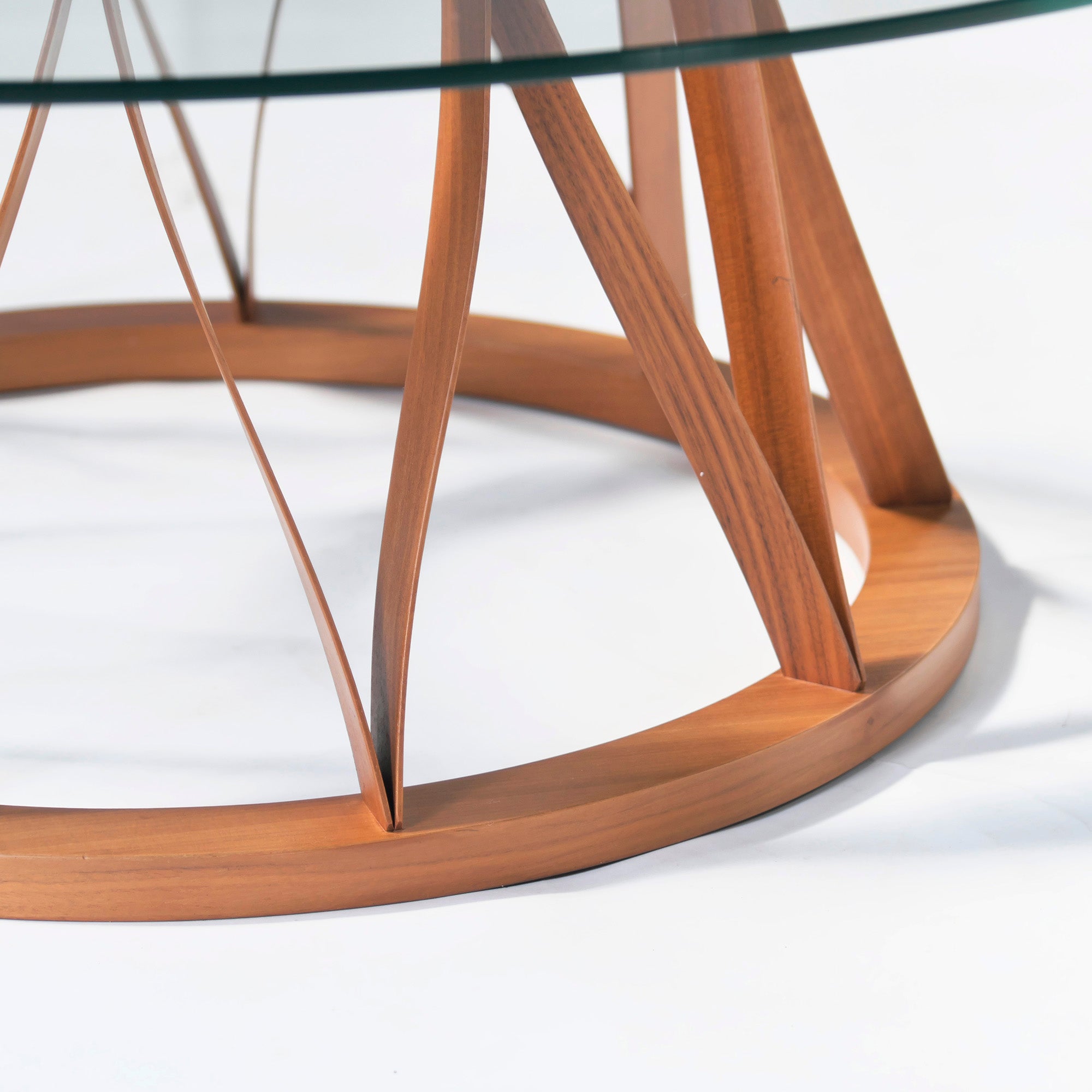 Center table miniforms ◆Delivery area limited◆ ACCO Akko low table w103 walnut glass top Italian modern