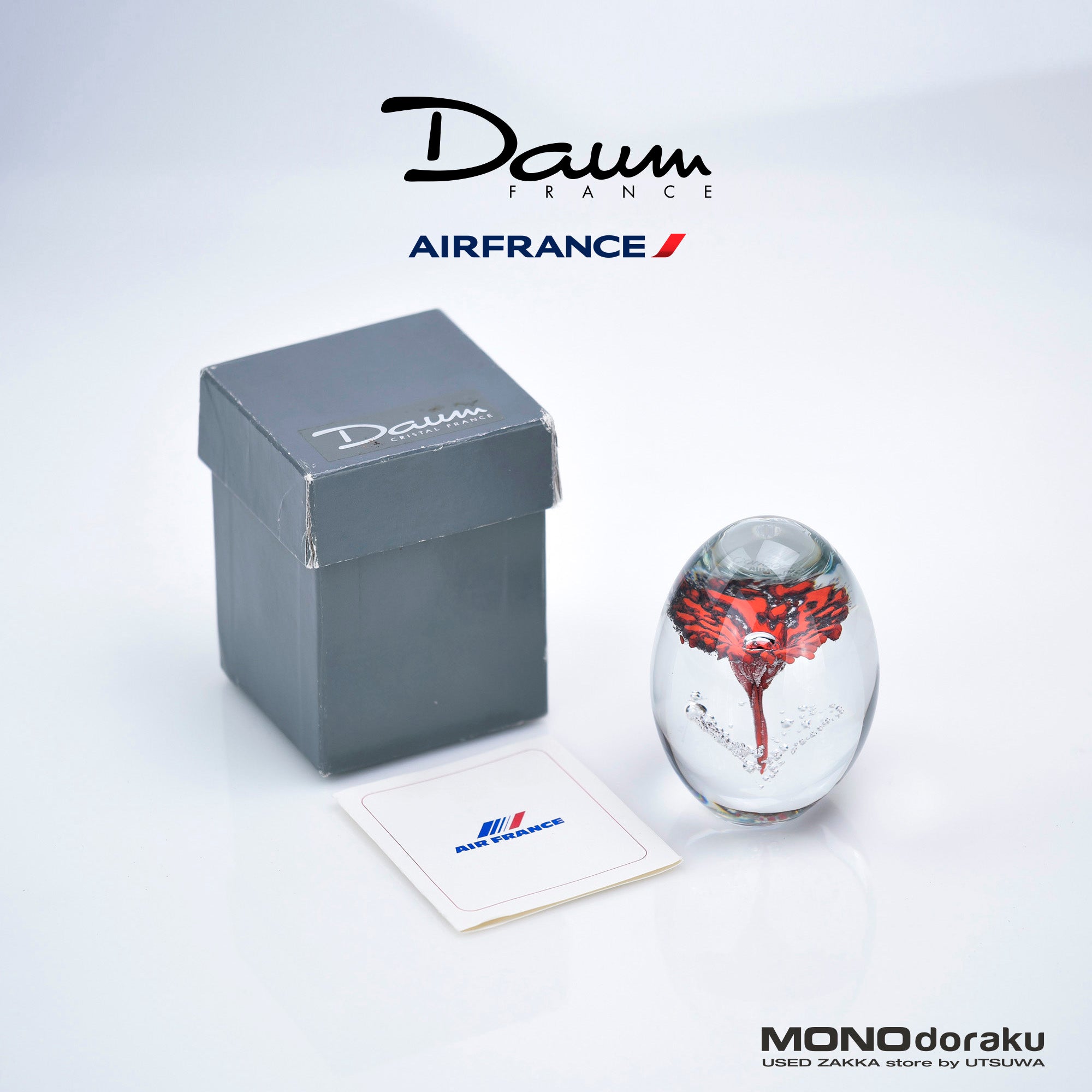 Daum Crystal Flower Paperweight