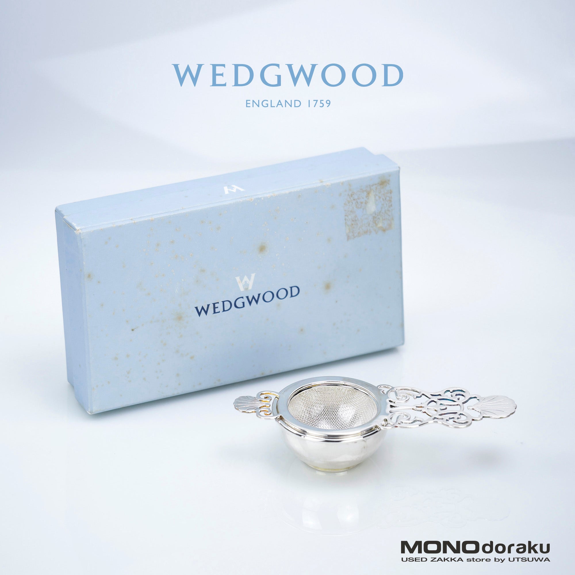 Wedgwood Tea Strainer Silver Plate
