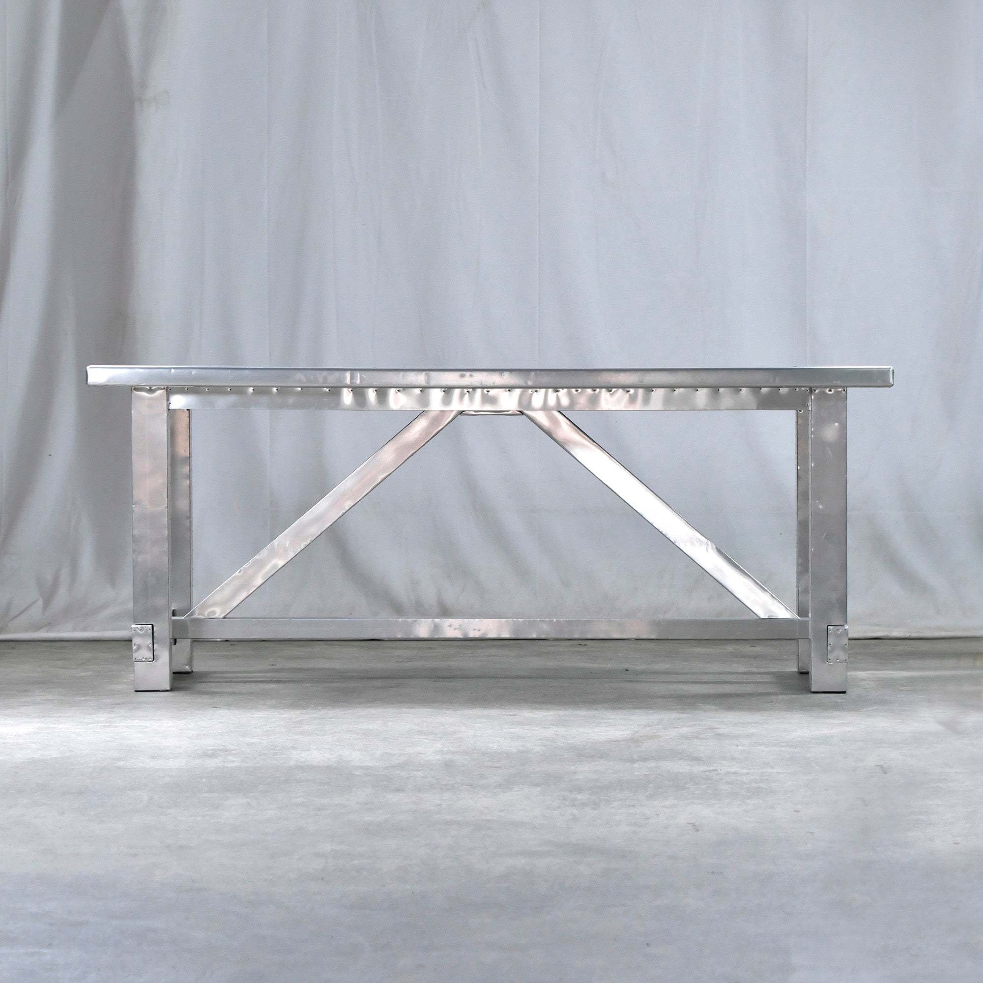 Dining table HALO BOSTON Boston aluminum top w180 ASPLUND vintage style industrial modern